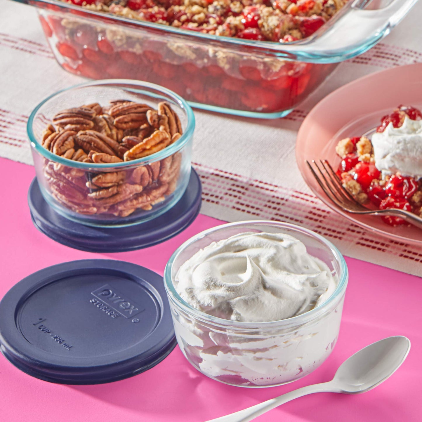 Pyrex 4-Piece Extra Large Glass Baking Dish Set With Lids and Handles, Oven and Freezer Safe