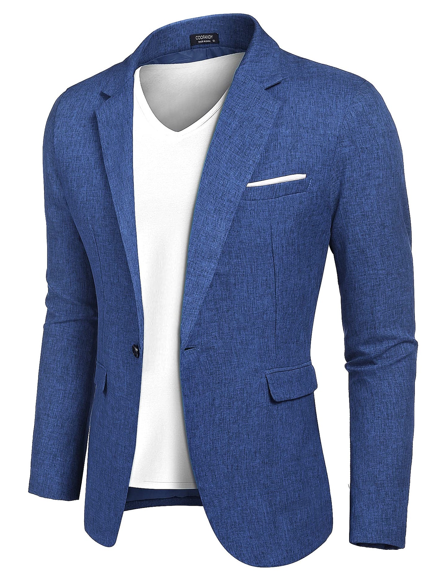 COOFANDY Men's Blazer Casual Sport Coats Slim Fit One Button Suit Jacket Lightweight Sports Jacket