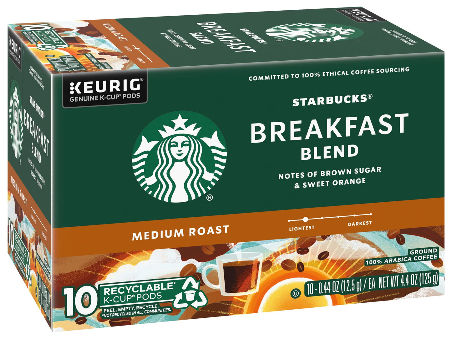 Starbucks K-Cup Coffee Pods—Medium Roast Coffee—Pike Place Roast for Keurig Brewers—100% Arabica—4 boxes (96 pods total)