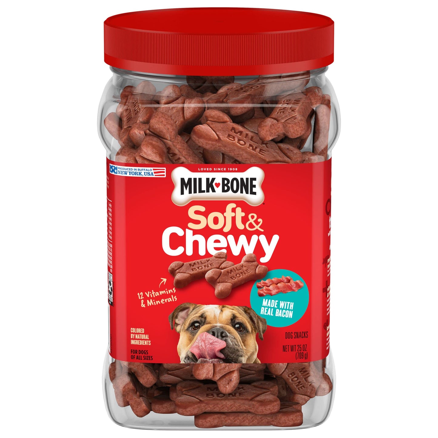 Milk-Bone Soft & Chewy Dog Treats, Beef & Filet Mignon Recipe, 25 Ounce