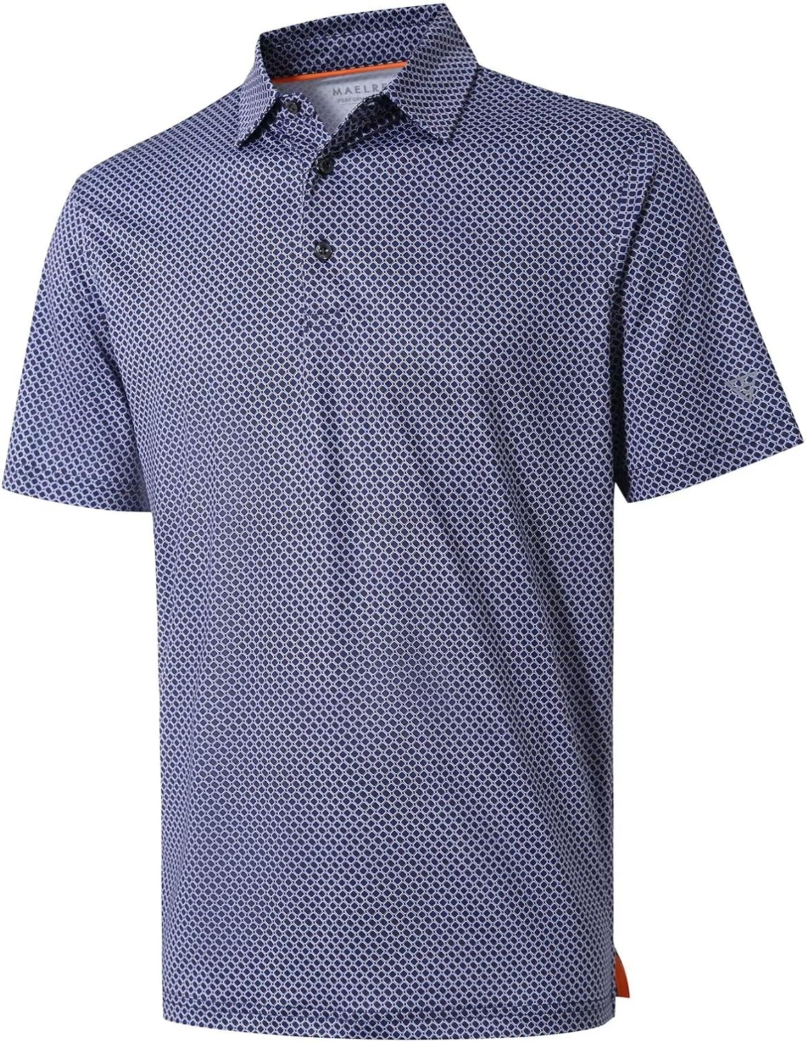 Men's Golf Polo Shirts Short Sleeve Striped Performance Moisture Wicking Dry Fit Golf Shirts for Men