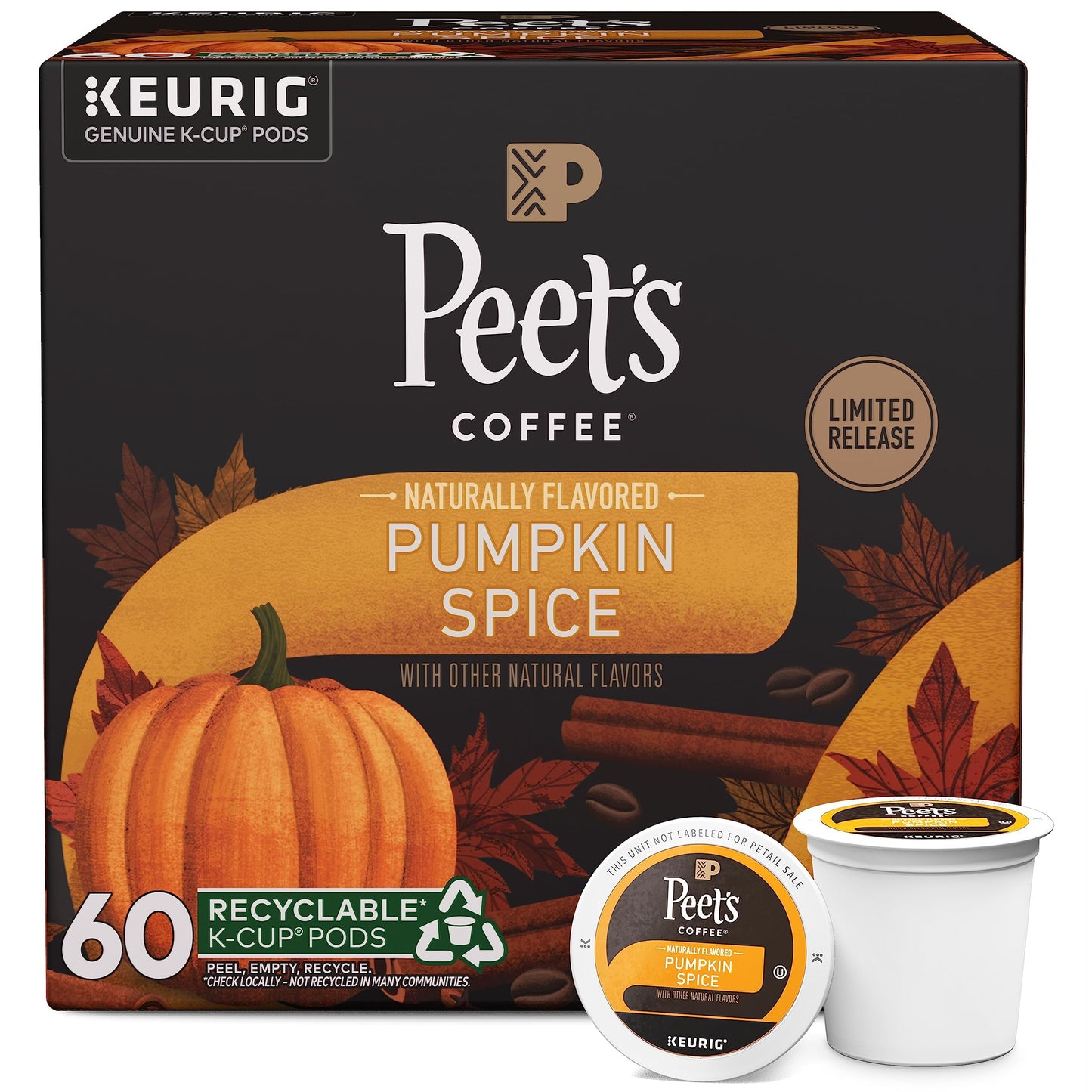 Peet's Coffee, Dark Roast K-Cup Pods for Keurig Brewers - Major Dickason's Blend 75 Count (1 Box of 75 K-Cup Pods)