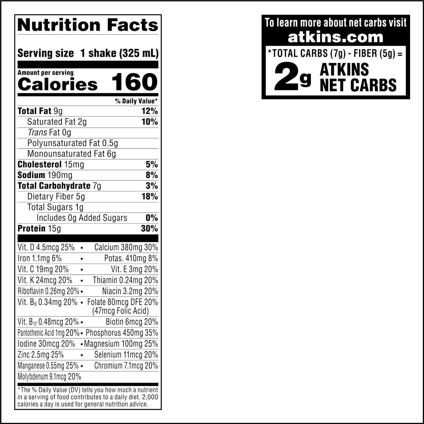 Atkins Milk Chocolate Delight Protein Shake, 15g Protein, Low Glycemic, 2g Net Carb, 1g Sugar, Keto Friendly, 12 Count