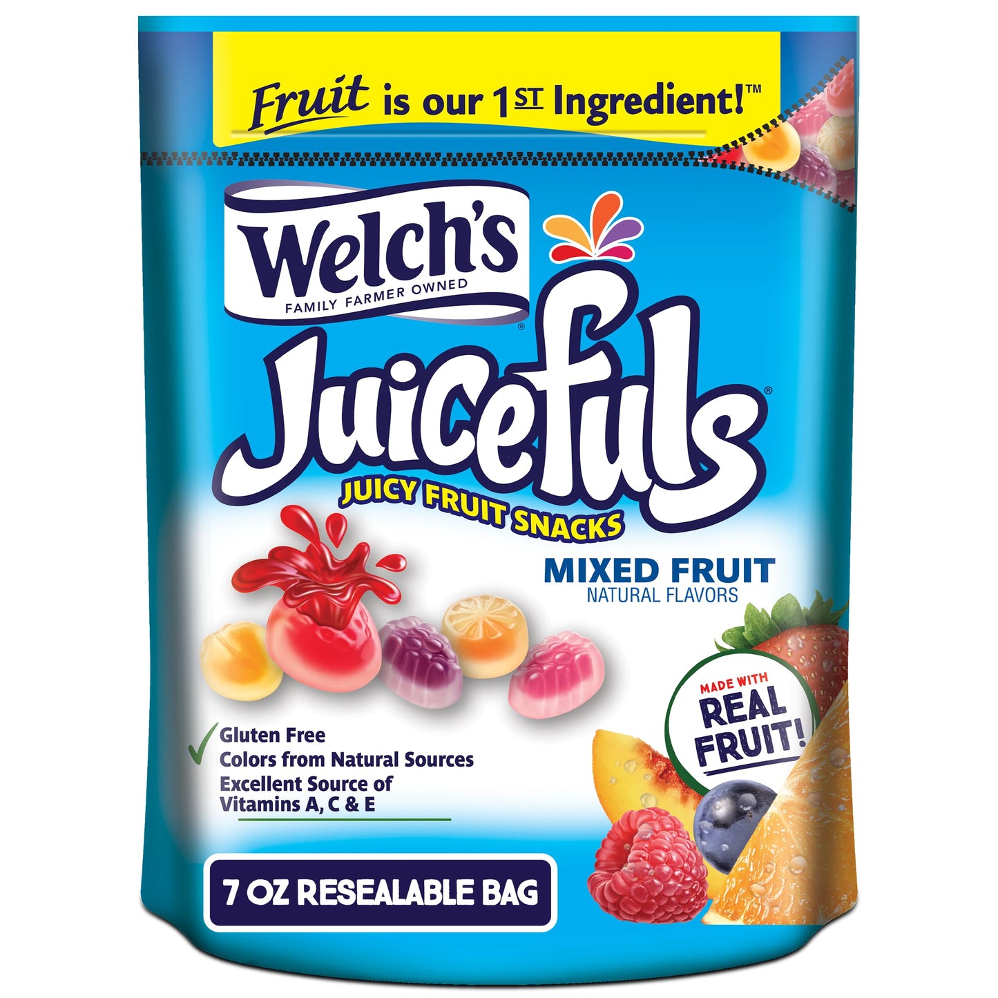 Welch's Fruit Snacks, Mixed Fruit, Perfect for School Lunches, Gluten Free, Bulk Pack, Individual Single Serve Bags, 0.8 oz (Pack of 40)