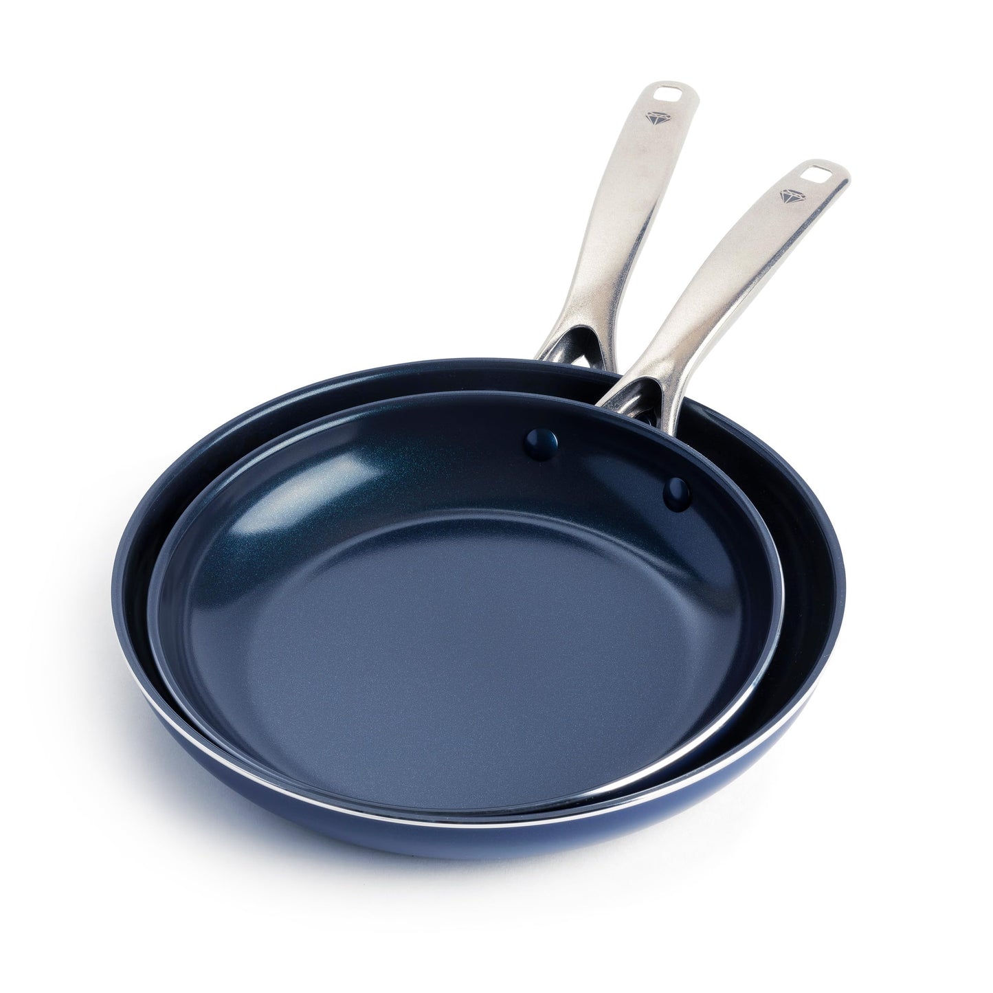 Blue Diamond Cookware Diamond Infused Ceramic Nonstick 8" Frying Pan Skillet, PFAS-Free, Dishwasher Safe, Oven Safe, Blue