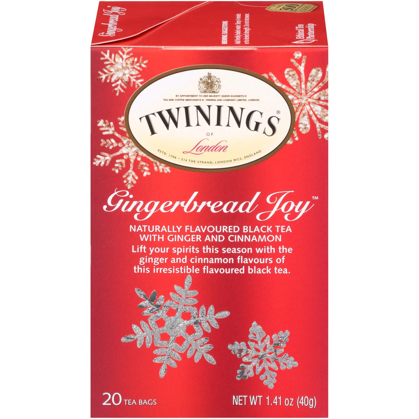 Twinings Decaffeinated English Breakfast Individually Wrapped Black Tea Bags, 20 Count Pack of 6, Flavourful & Robust