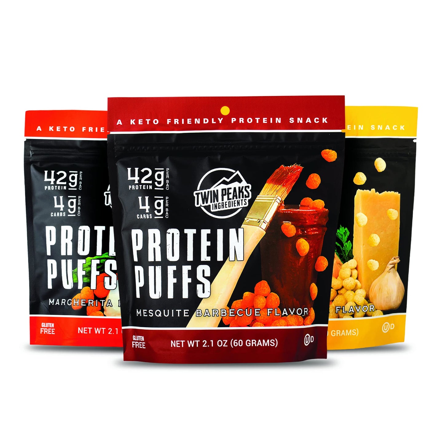 Twin Peaks Low Carb, Keto Friendly Protein Puffs, Nacho Cheese (300g, 21g Protein, 2g Carbs)