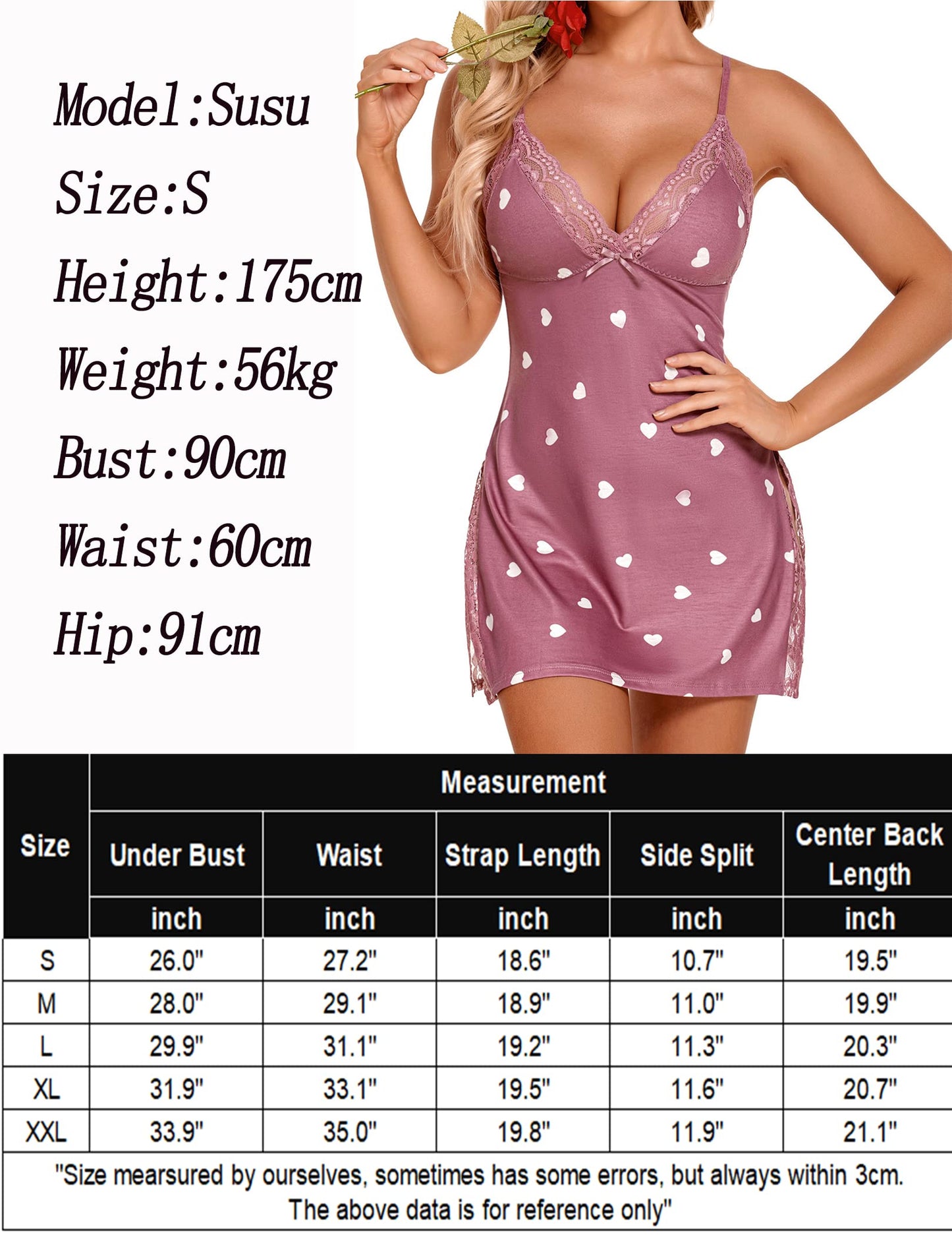 Avidlove Women's Lingerie Sexy Nightwear Spaghetti Strap Nightgown Babydoll Chemise