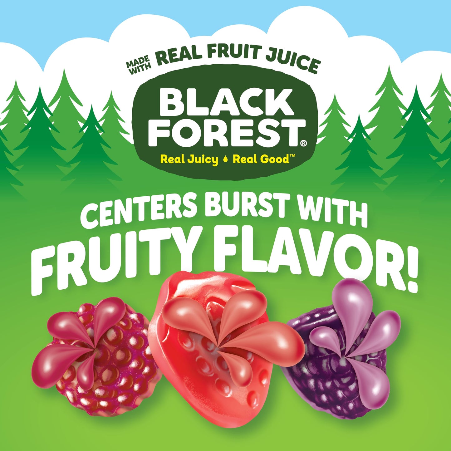 Black Forest Juicy Burst Fruit Snacks, Mixed Fruit Flavors, 0.8 Ounce Pouches (40 Count)