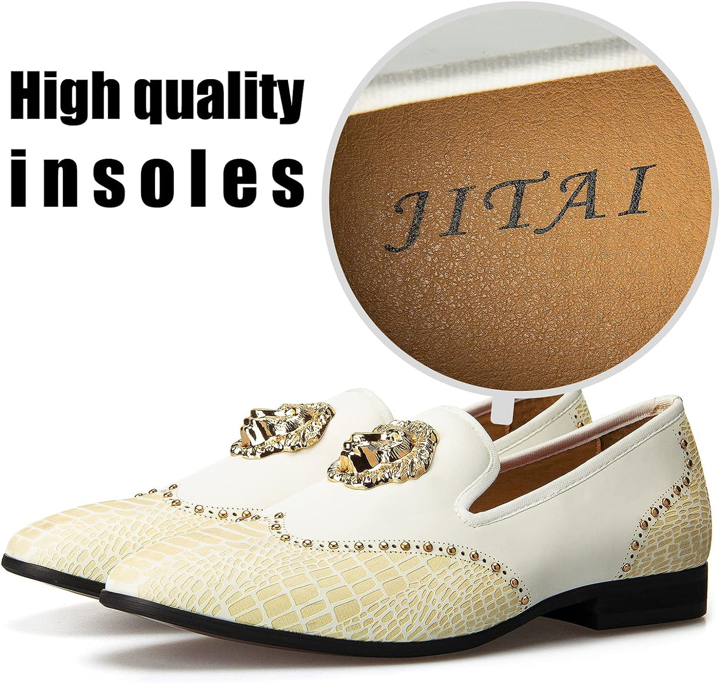 JITAI Luxury Men Shoes Black Loafers Leather Men 's Casual Shoes Brand Comfortable