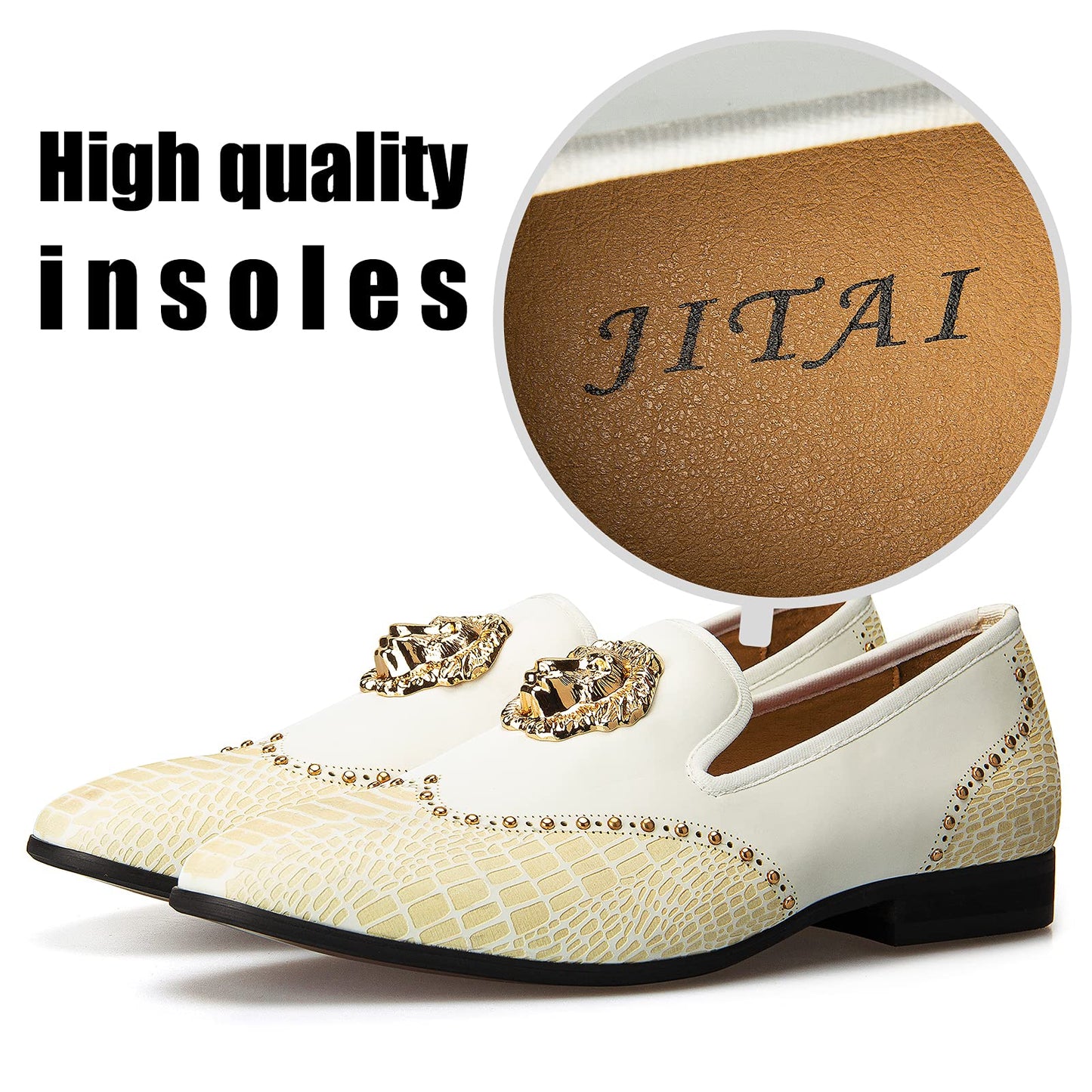 JITAI Luxury Men Shoes Black Loafers Leather Men 's Casual Shoes Brand Comfortable