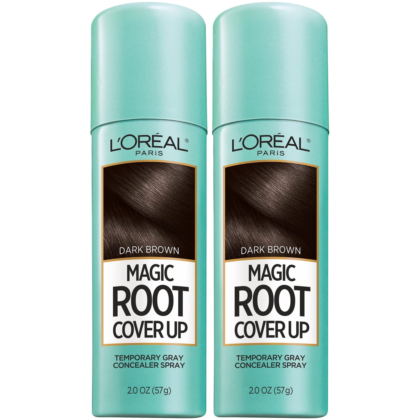 L'Oreal Paris Magic Root Cover Up Gray Concealer Spray Dark Brown 2 oz.