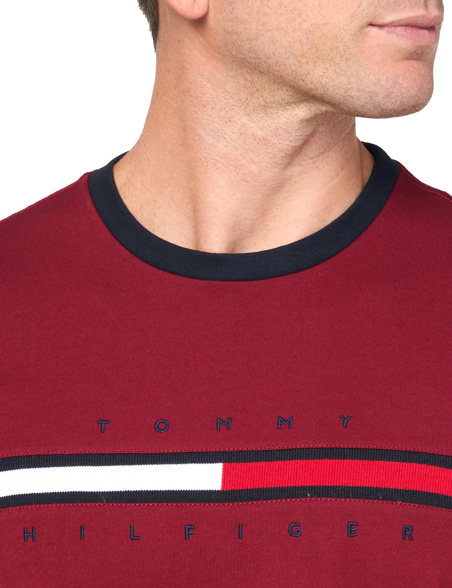 Tommy Hilfiger Men's Short Sleeve Signature Stripe Graphic T-Shirt