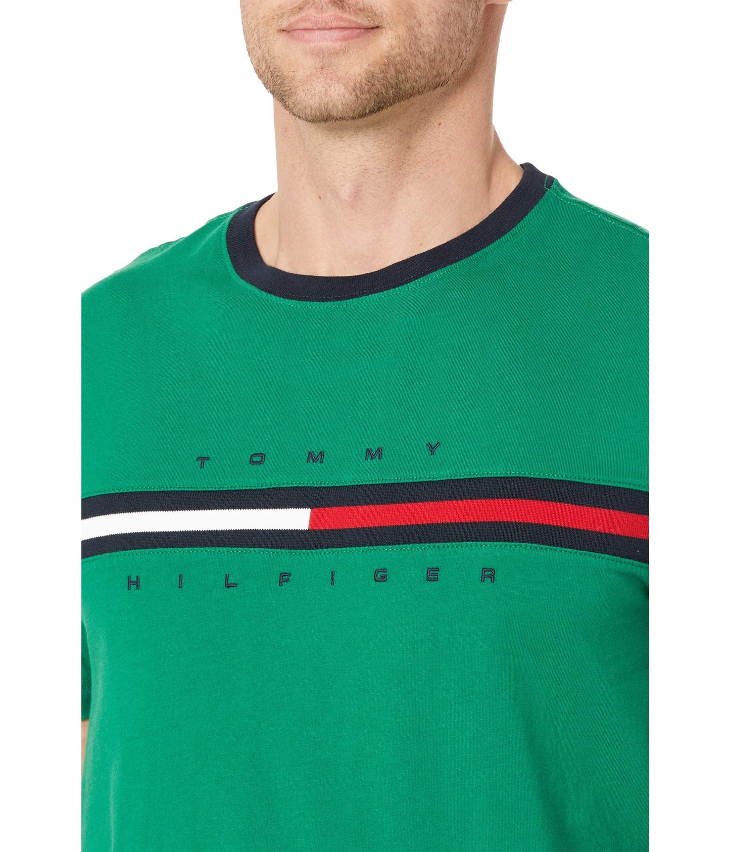 Tommy Hilfiger Men's Short Sleeve Signature Stripe Graphic T-Shirt