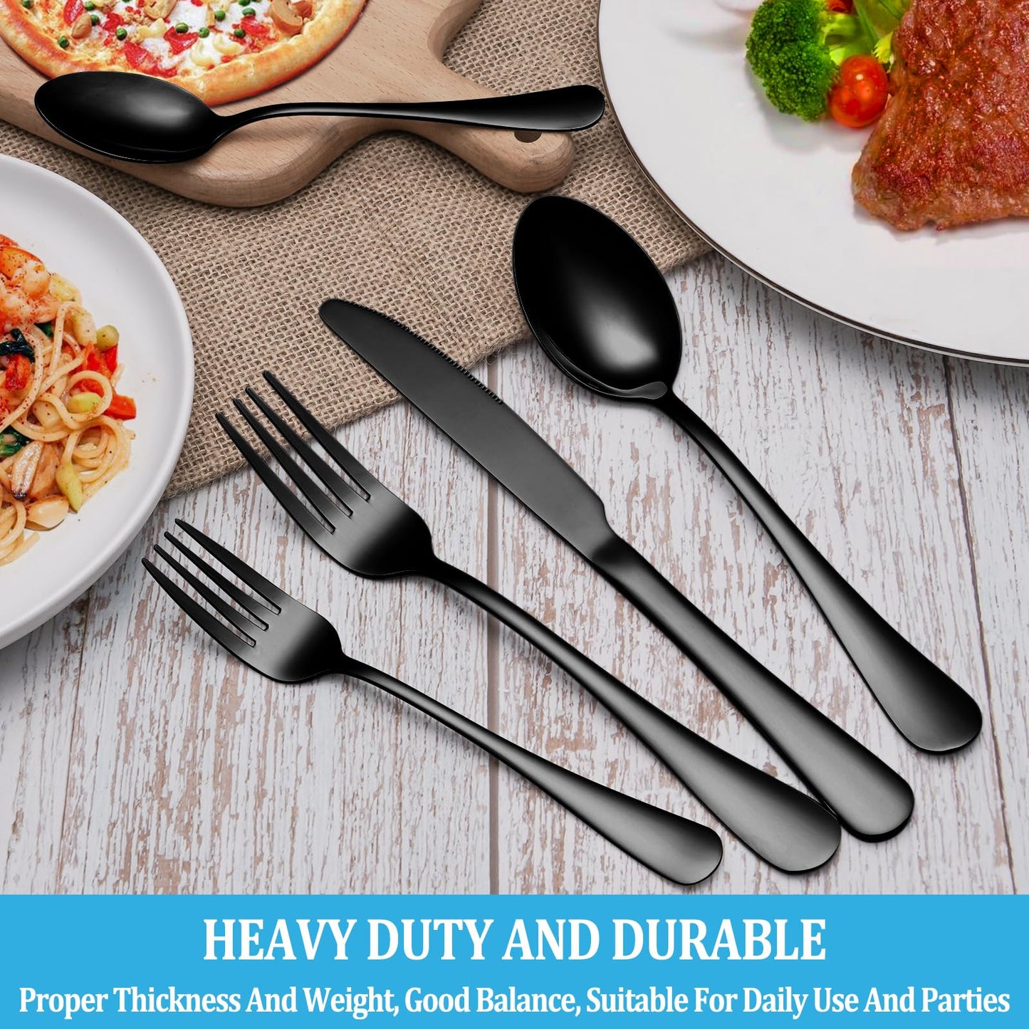 Dinner Forks,Set of 16 Top Food Grade Stainless Steel Silverware Forks,Table Forks,Flatware Forks,8 Inches,Mirror Finish & Dishwasher Safe,Use for Home,Kitchen or Restaurant