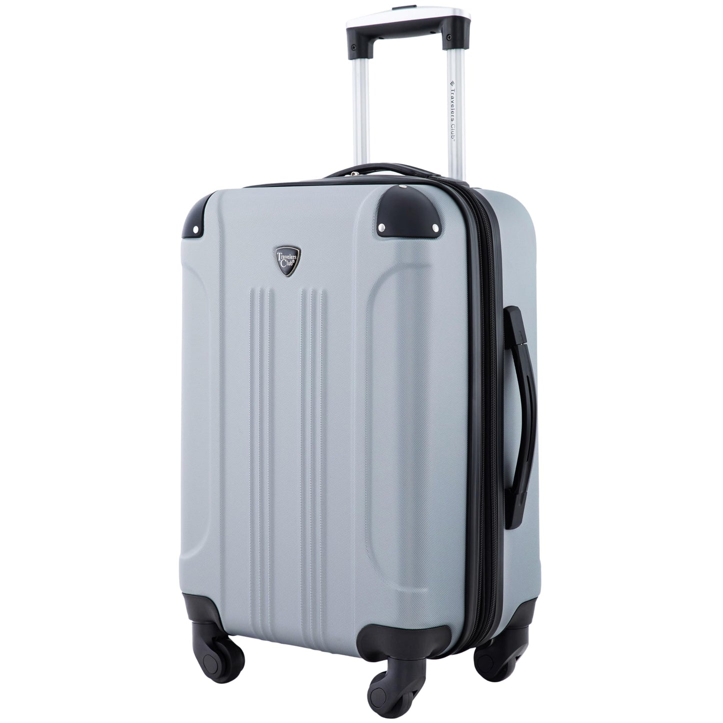 Travelers Club Chicago Hardside Expandable Spinner Luggages, Black, 20" Carry-On