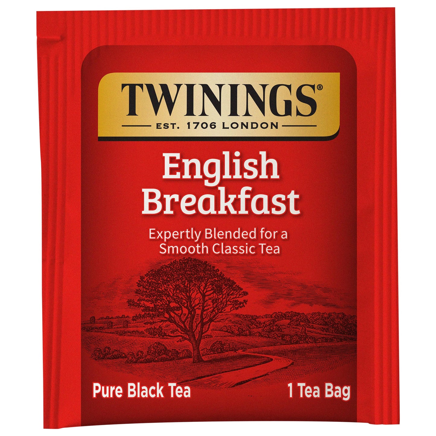 Twinings Decaffeinated English Breakfast Individually Wrapped Black Tea Bags, 20 Count Pack of 6, Flavourful & Robust