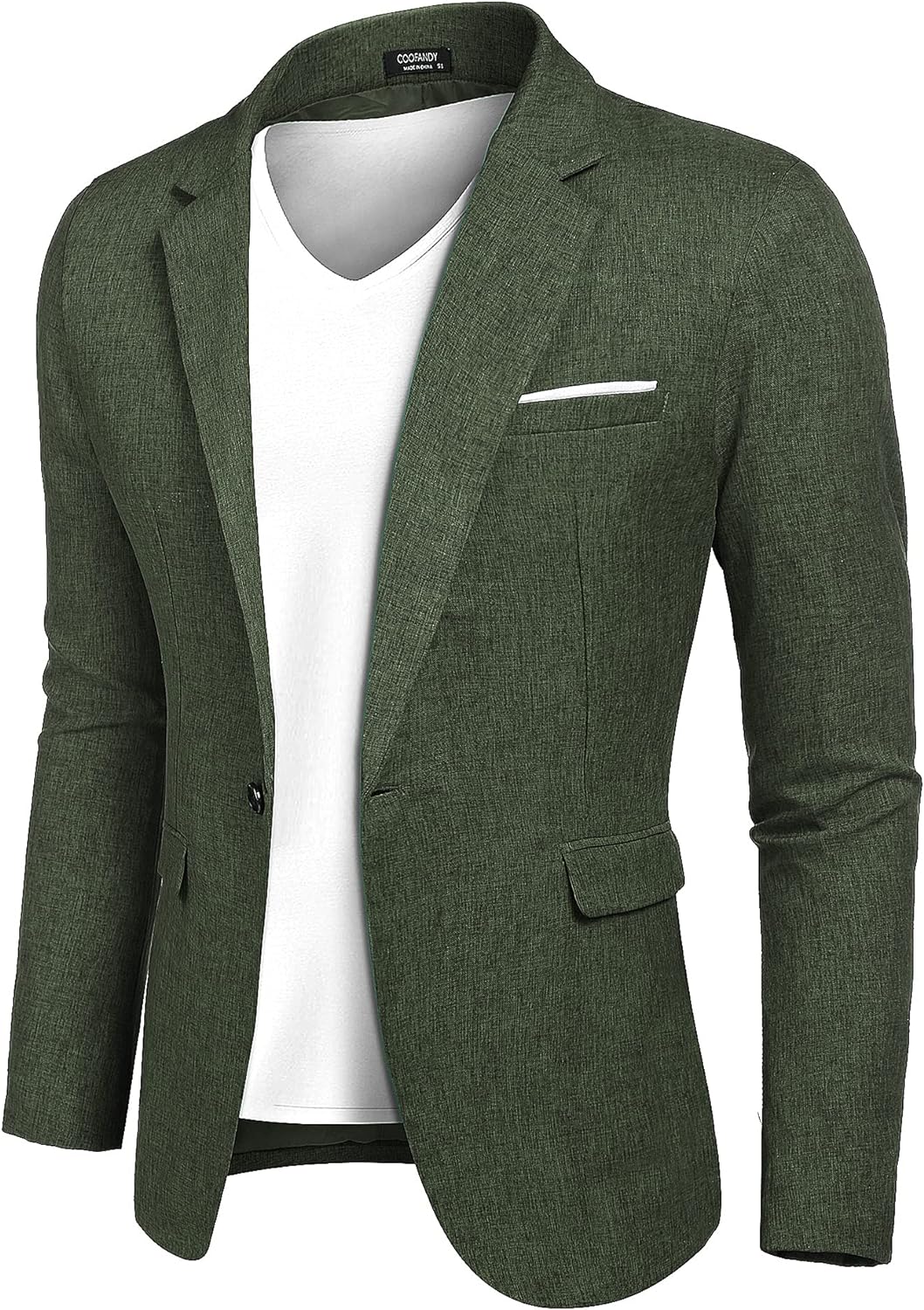 COOFANDY Men's Blazer Casual Sport Coats Slim Fit One Button Suit Jacket Lightweight Sports Jacket