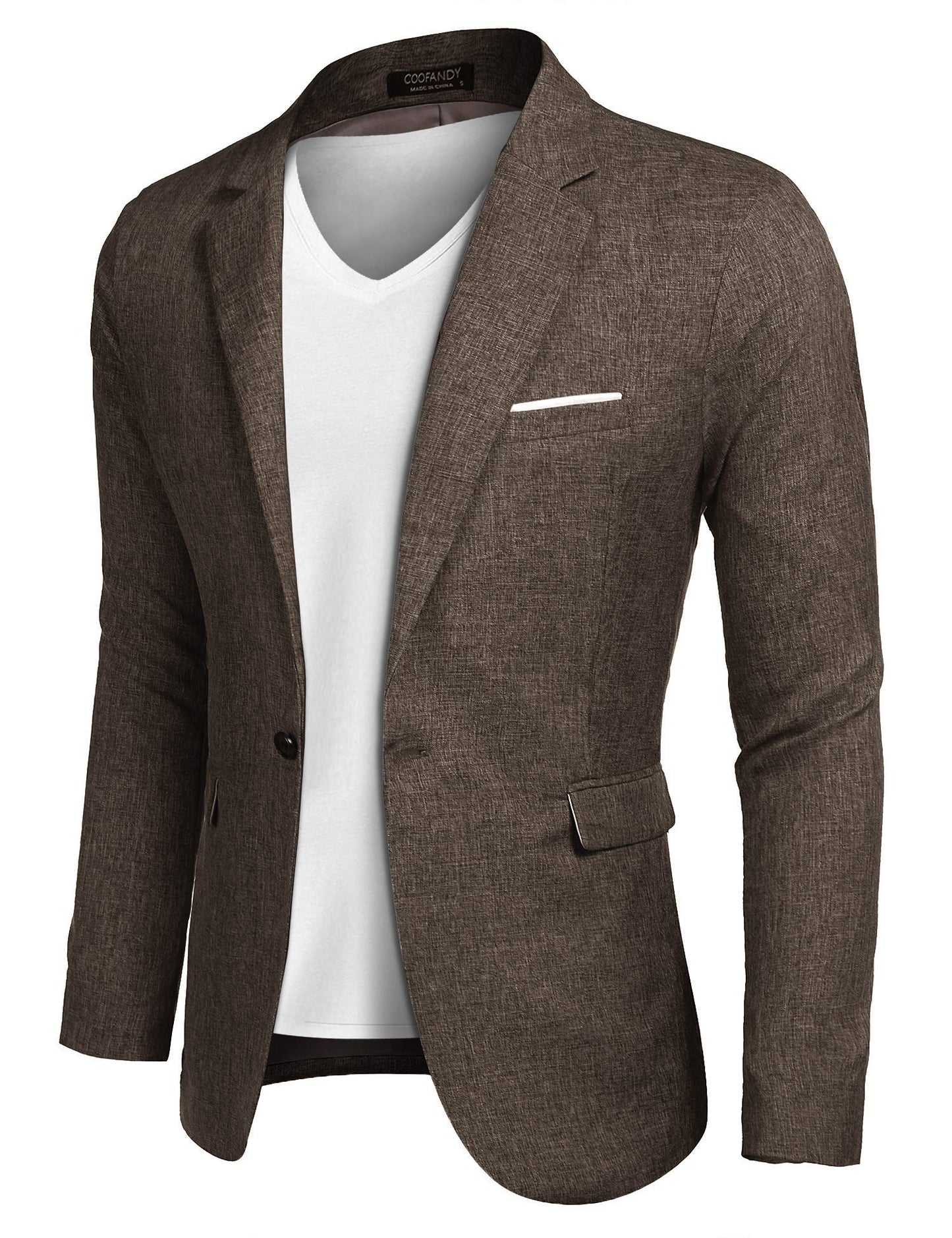 COOFANDY Men's Blazer Casual Sport Coats Slim Fit One Button Suit Jacket Lightweight Sports Jacket