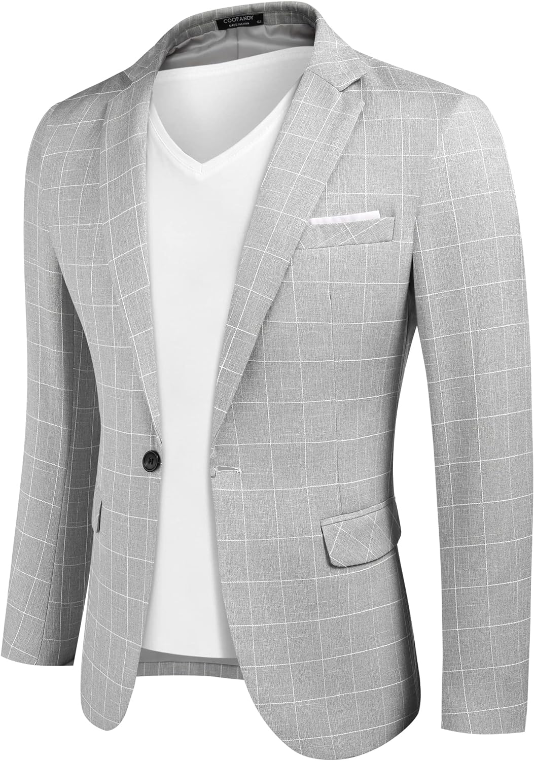 COOFANDY Men's Blazer Casual Sport Coats Slim Fit One Button Suit Jacket Lightweight Sports Jacket