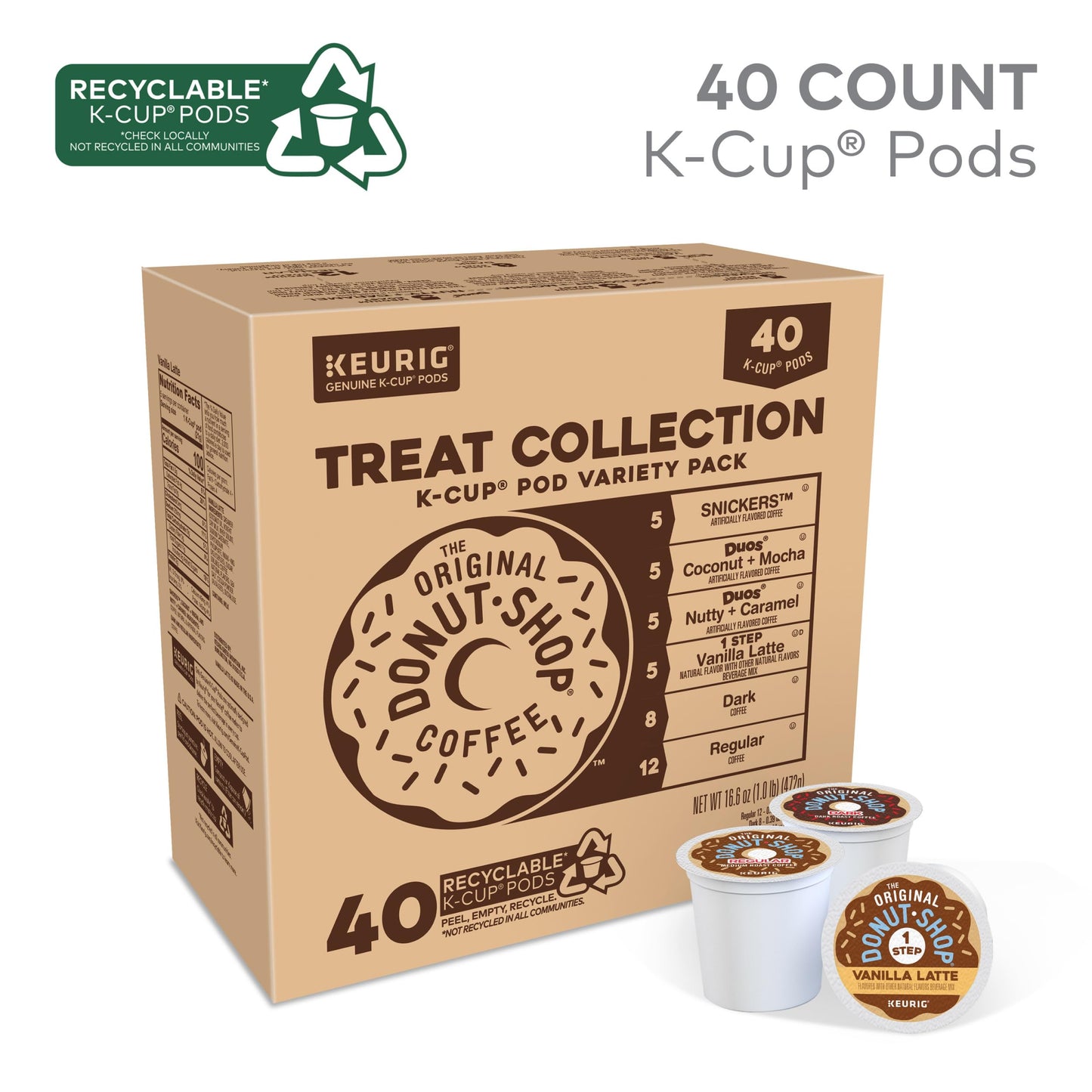 Keurig Coffee Lovers' Collection Sampler Pack, Single-Serve K-Cup Pods, Compatible with all Keurig 1.0/Classic, 2.0 and K-Café Coffee Makers, Variety Pack, 40 Count