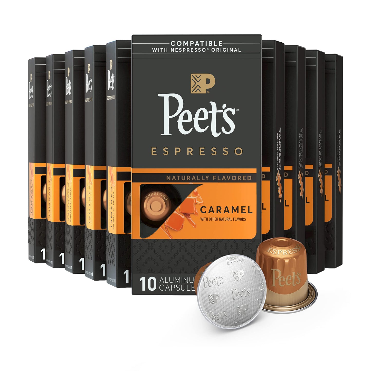 Peet's Coffee Gifts, Espresso Coffee Pods Variety Pack, Dark & Medium Roasts, Intensity 8-11, 40 Count (4 Boxes of 10 Espresso Capsules)