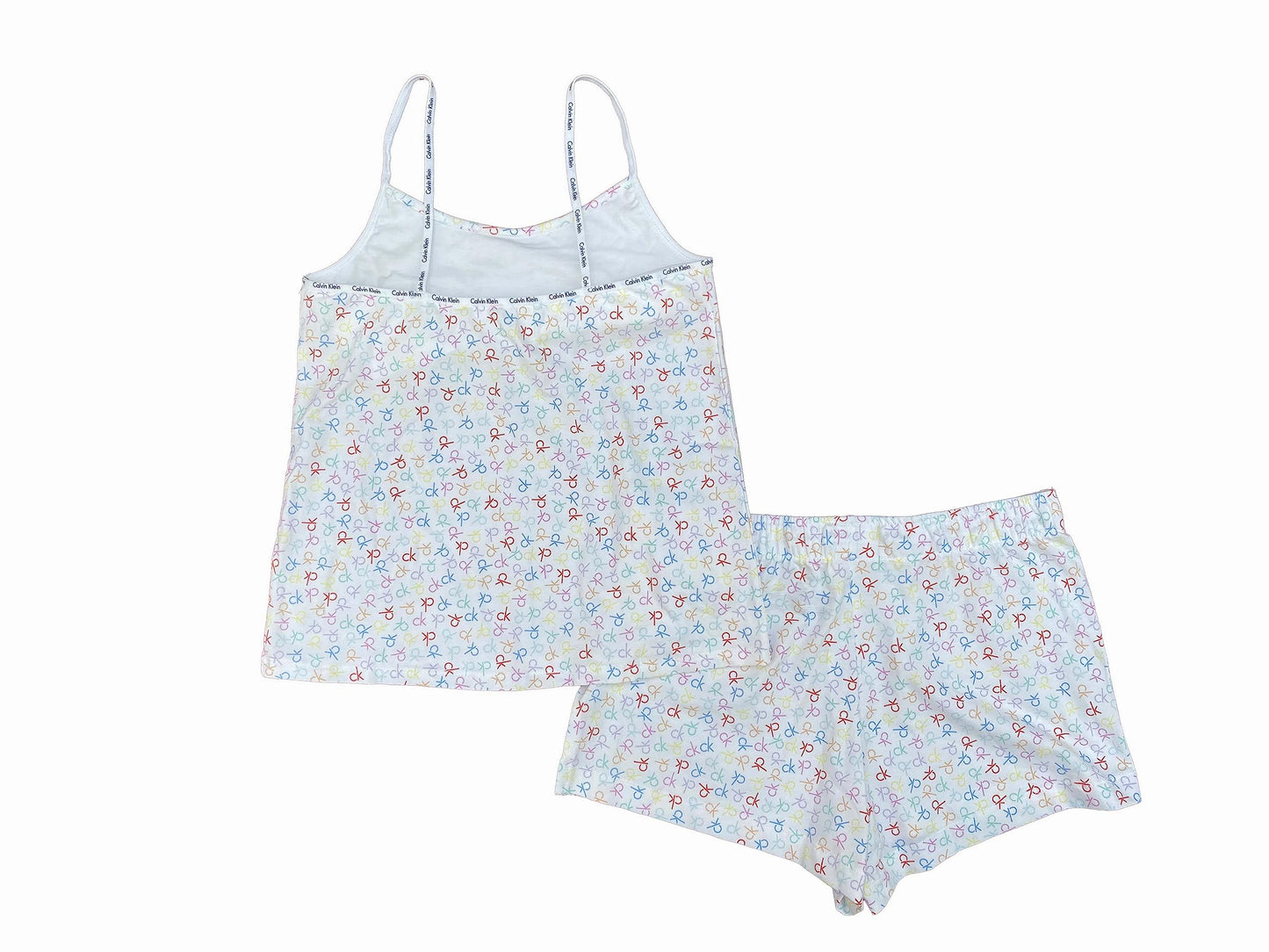 Calvin Klein Women's Carousel Logo Camisole & Shorts Pajama 2-Piece Set