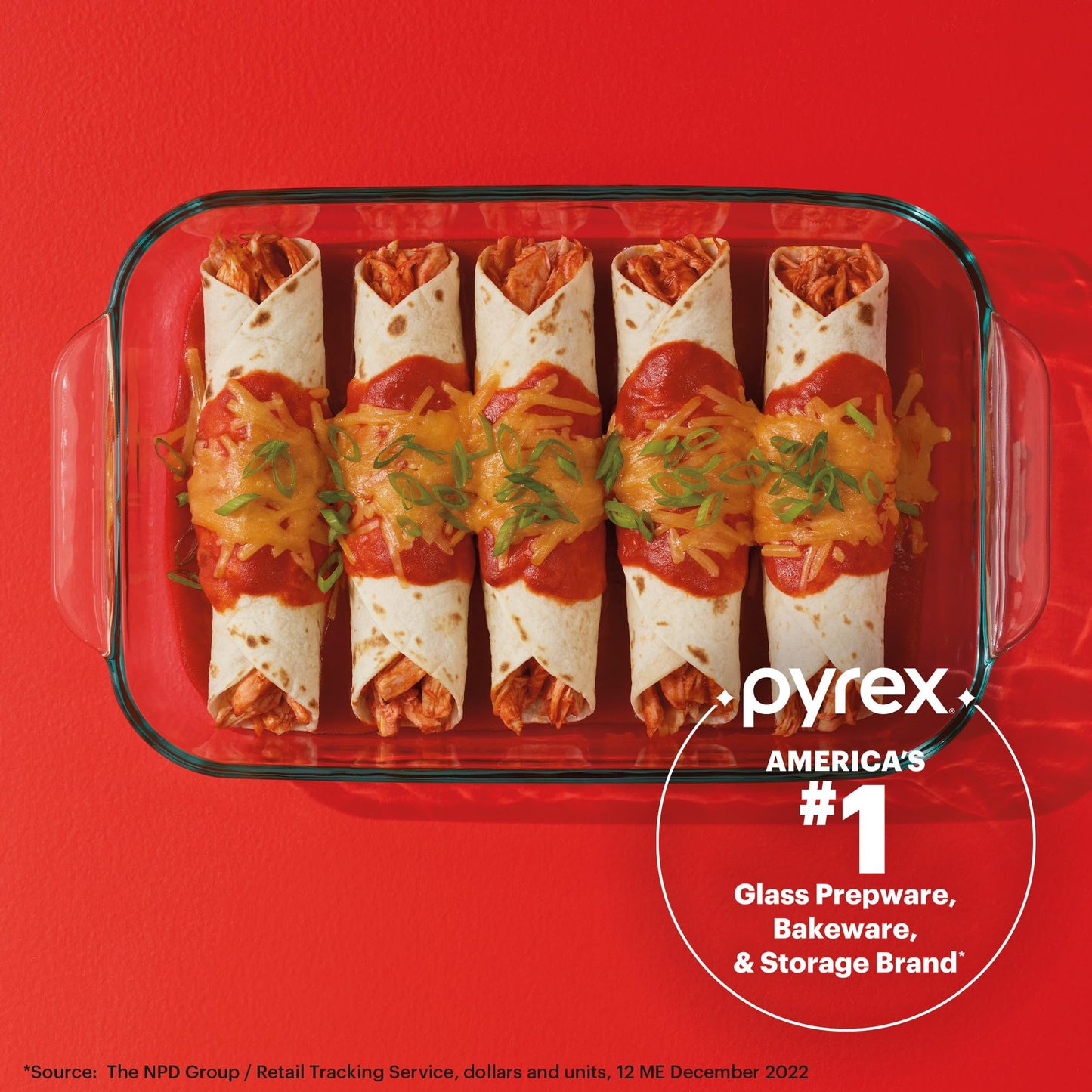 Pyrex 4-Piece Extra Large Glass Baking Dish Set With Lids and Handles, Oven and Freezer Safe