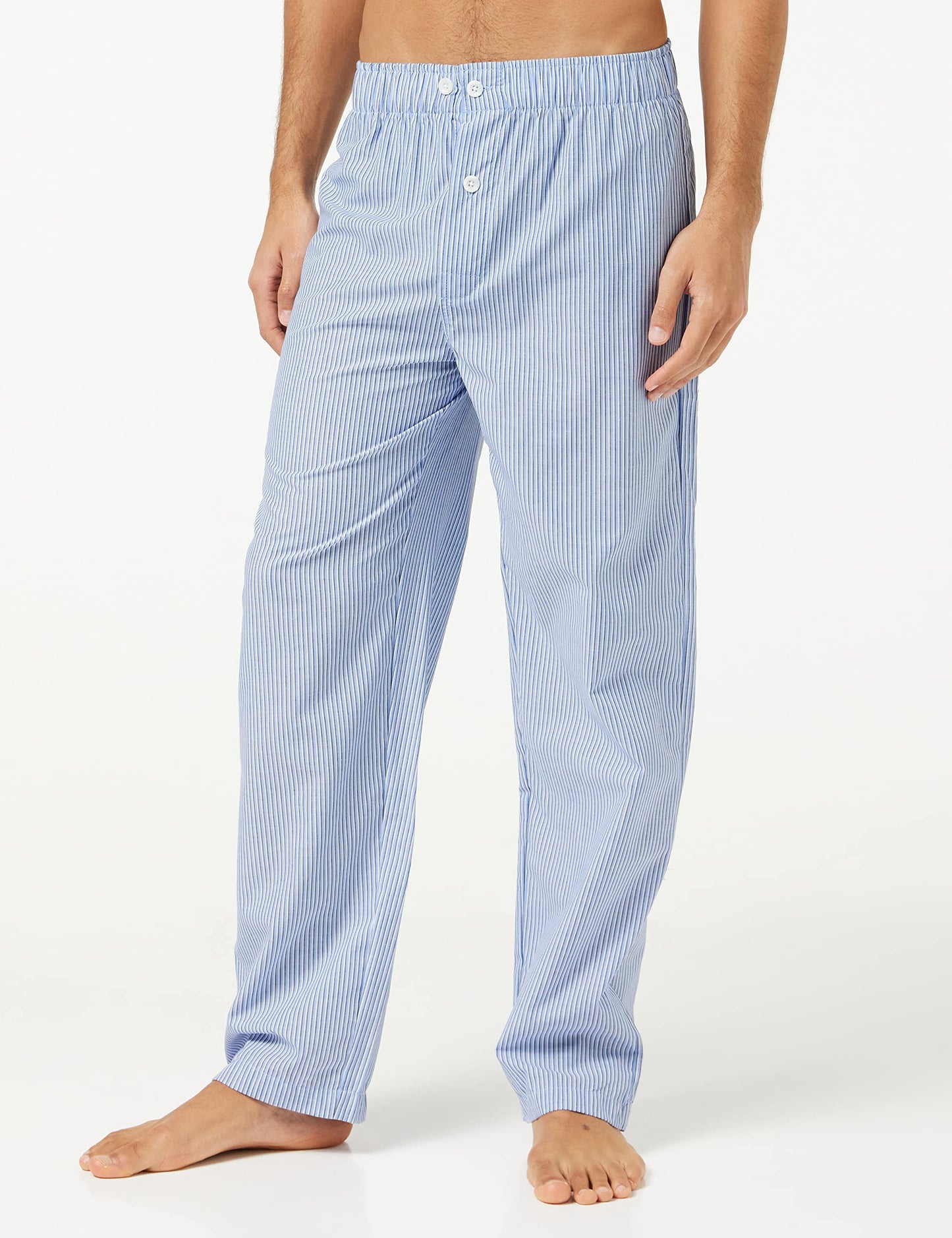 Fruit of the Loom Men's Broadcloth Short Sleeve Top and Long Pants Pajama Set