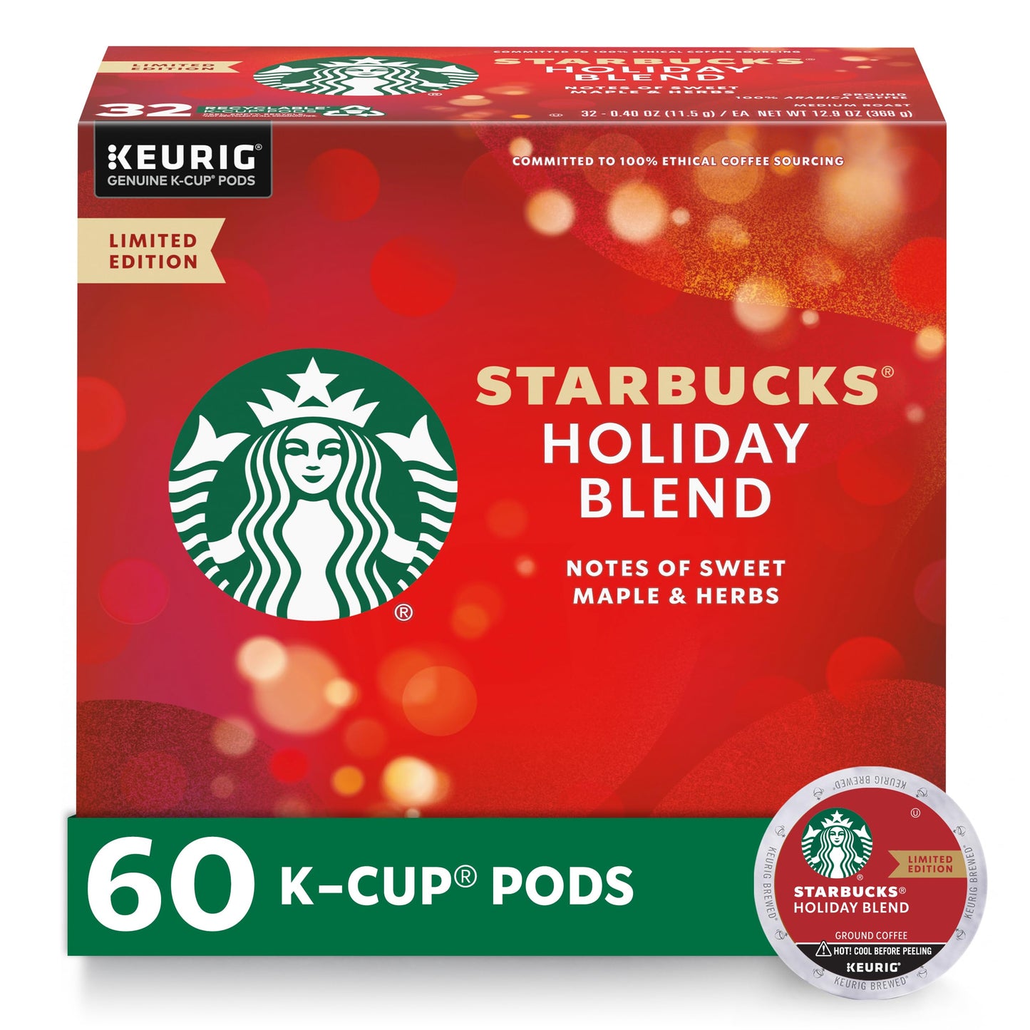 Starbucks K-Cup Coffee Pods—Medium Roast Coffee—Pike Place Roast for Keurig Brewers—100% Arabica—4 boxes (96 pods total)