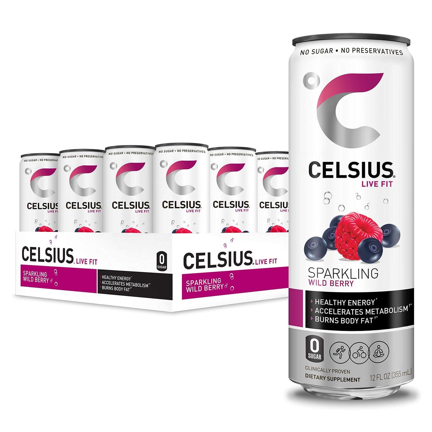 CELSIUS Assorted Flavors Official Variety Pack, Functional Essential Energy Drinks, 12 Fl Oz (Pack of 12)