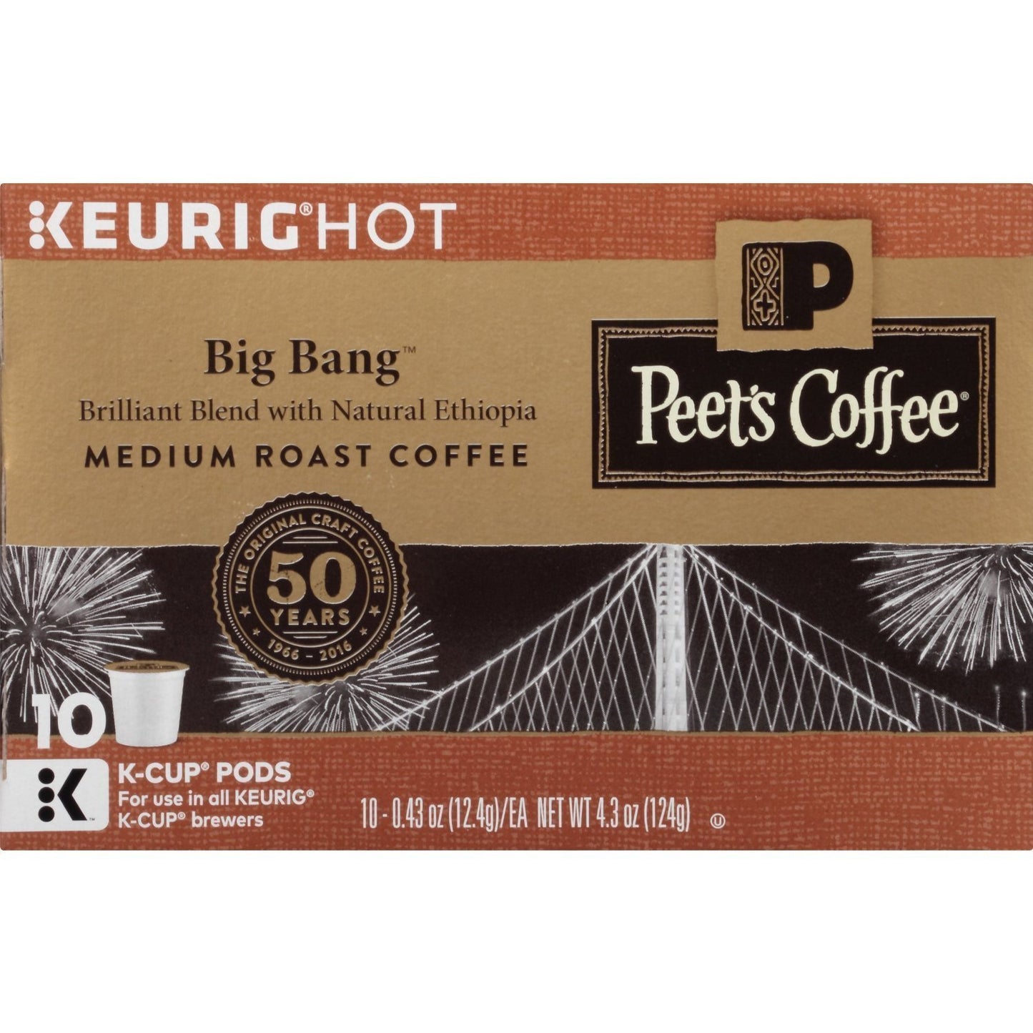 Peet's Coffee, Dark Roast K-Cup Pods for Keurig Brewers - Major Dickason's Blend 75 Count (1 Box of 75 K-Cup Pods)