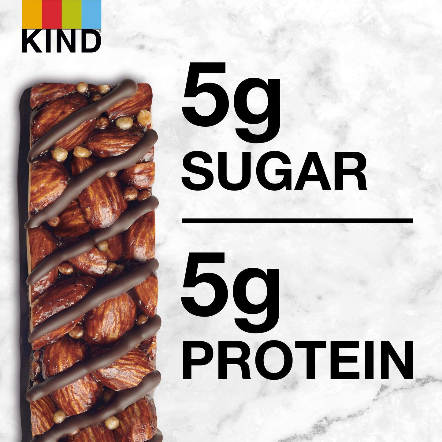 KIND Bars, Dark Chocolate Nuts and Sea Salt, Healthy Snacks, Gluten Free, Low Sugar, 6g Protein, 12 Count