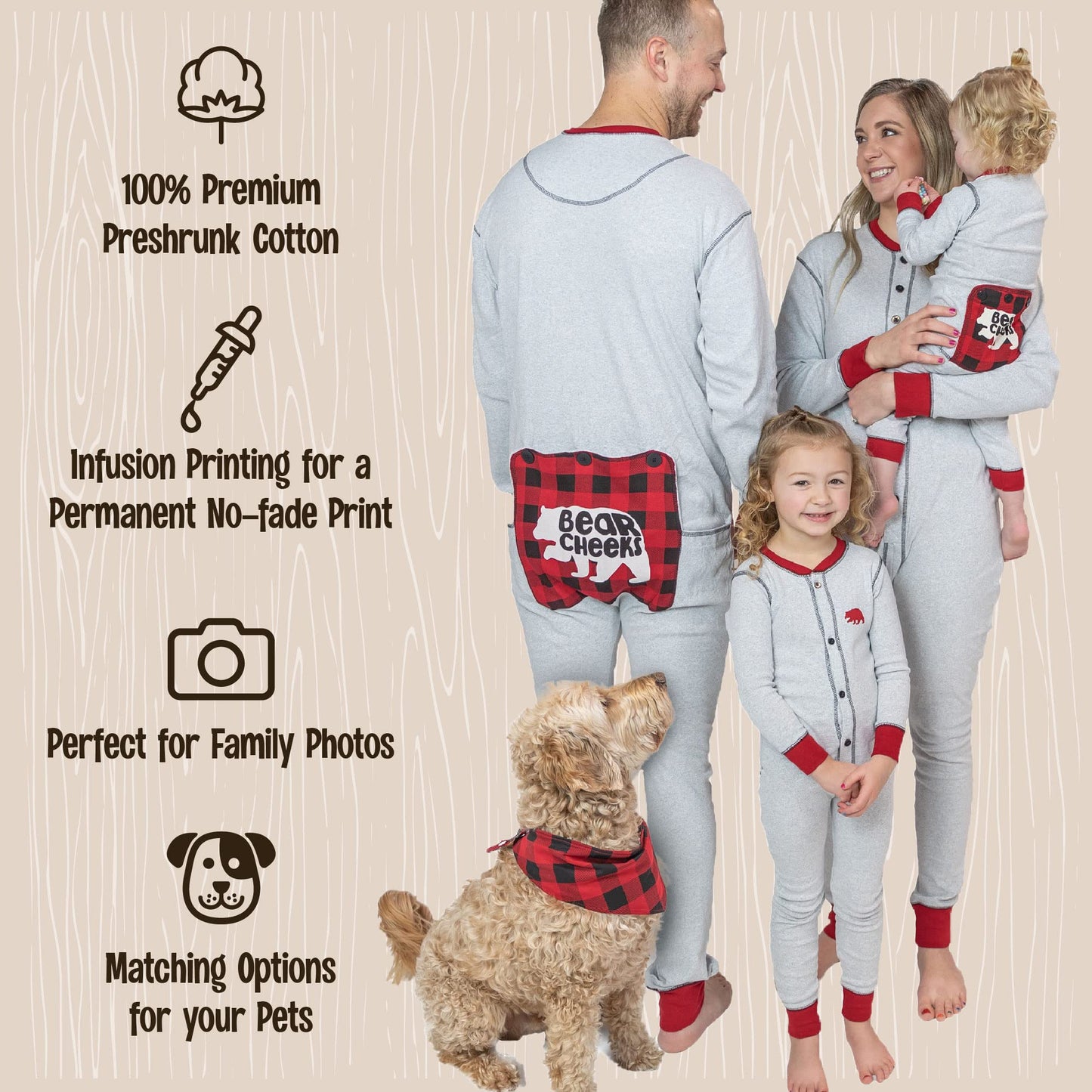 Lazy One Flapjacks, Matching Pajamas for the Dog, Baby, Kids, Teens, and Adults