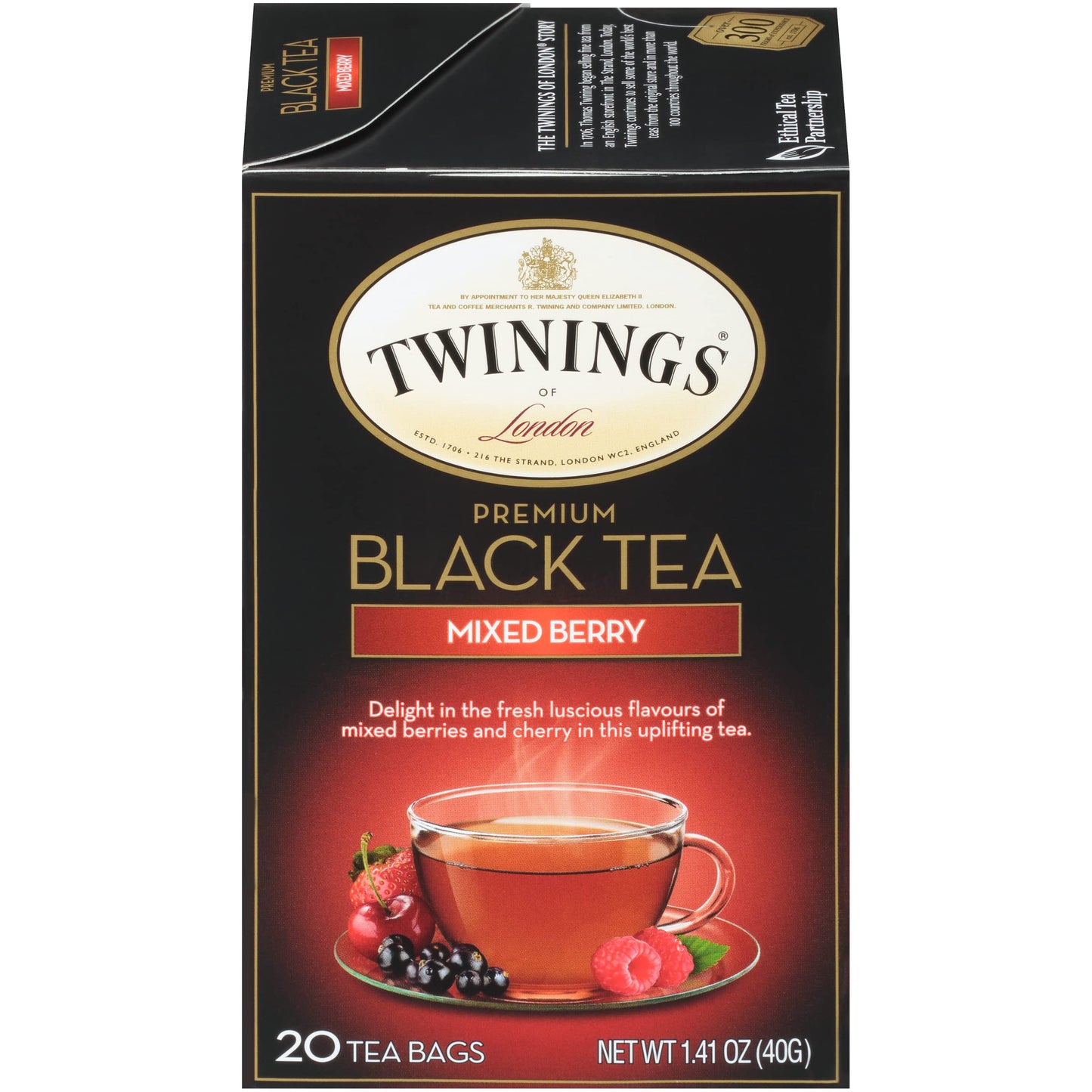 Twinings Decaffeinated English Breakfast Individually Wrapped Black Tea Bags, 20 Count Pack of 6, Flavourful & Robust