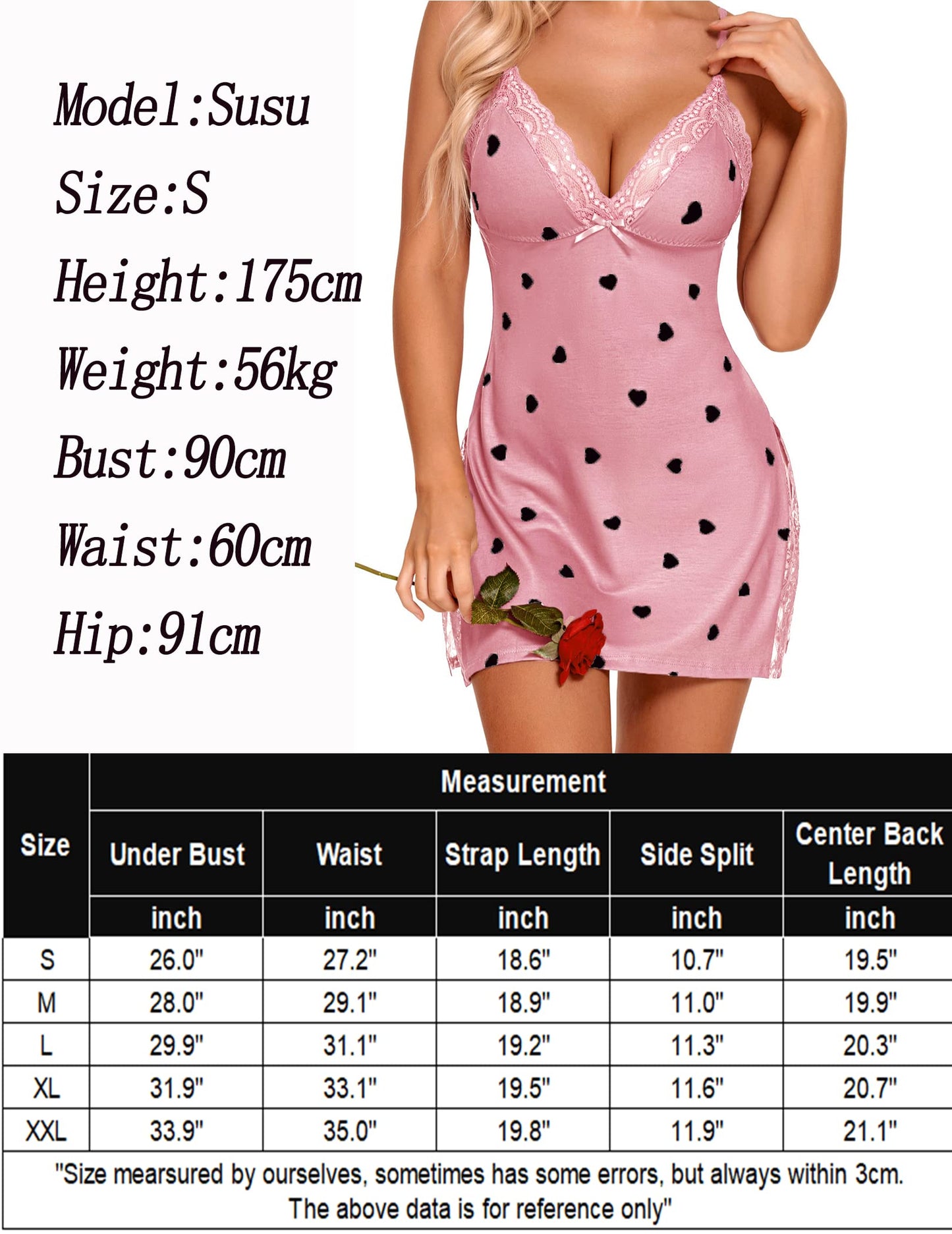 Avidlove Women's Lingerie Sexy Nightwear Spaghetti Strap Nightgown Babydoll Chemise