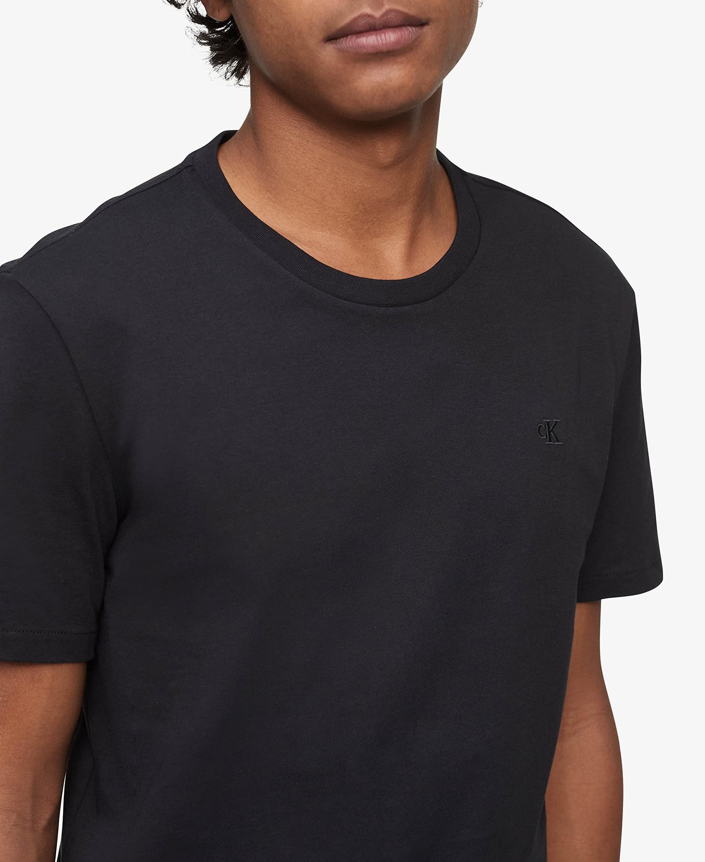 Calvin Klein Men's Smooth Cotton Solid Crewneck T-Shirt