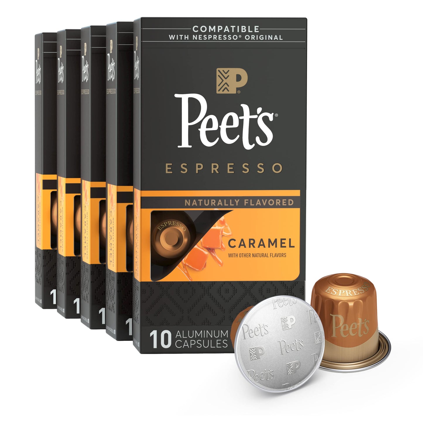 Peet's Coffee Gifts, Espresso Coffee Pods Variety Pack, Dark & Medium Roasts, Intensity 8-11, 40 Count (4 Boxes of 10 Espresso Capsules)