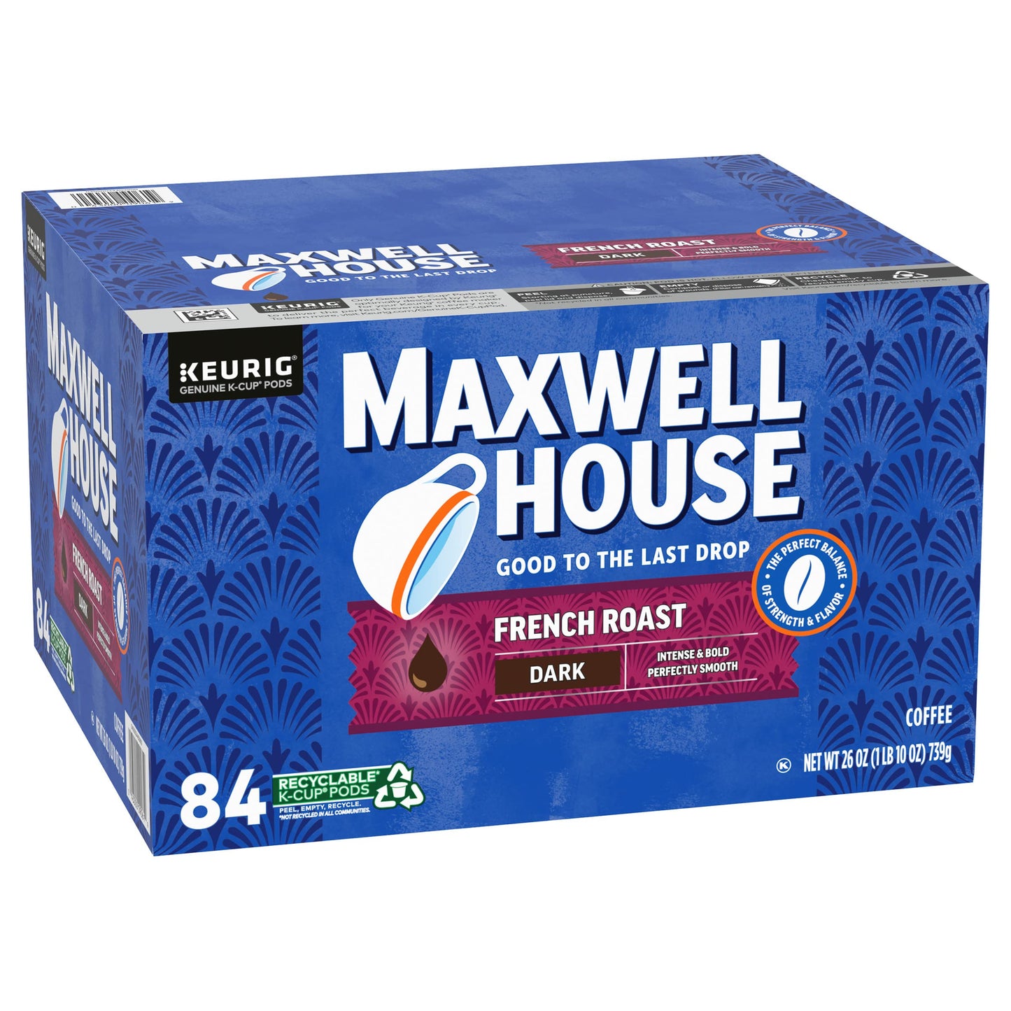 Maxwell House House Blend Medium Roast K-Cup Coffee Pods (84 ct Box)