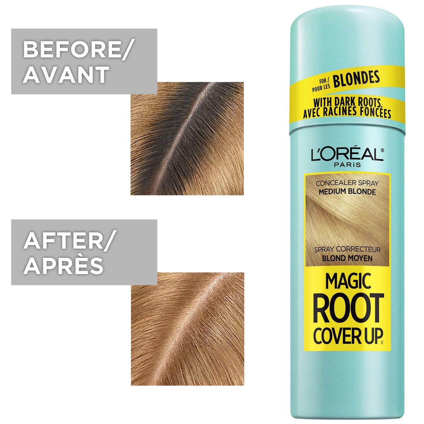 L'Oreal Paris Magic Root Cover Up Gray Concealer Spray Dark Brown 2 oz.