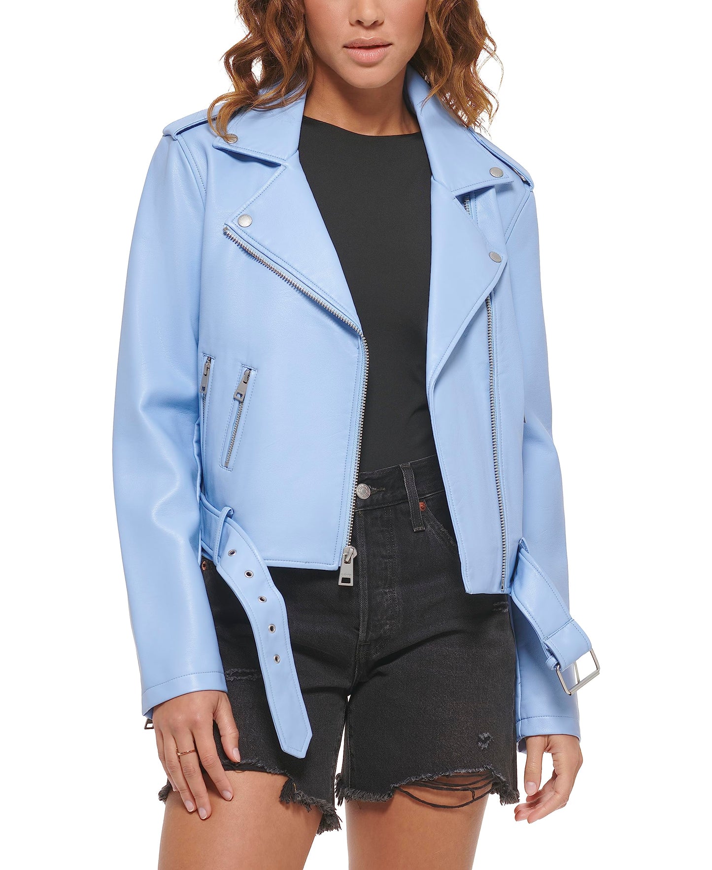 Levi's Women's Belted Faux Leather Moto Jacket (Regular & Plus Size)