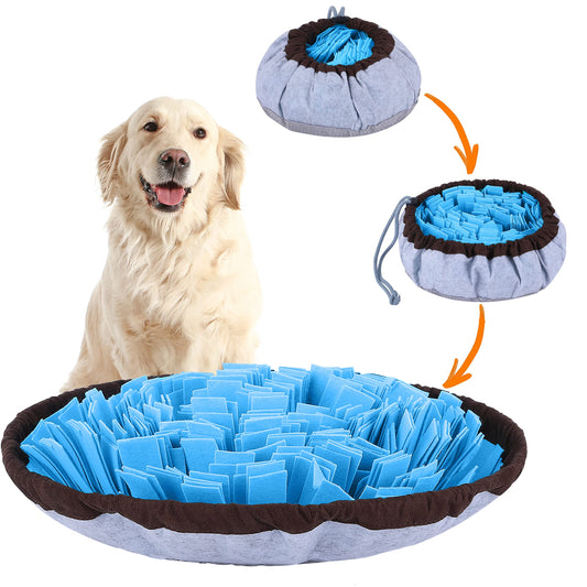 Adjustable Snuffle Mat for Dogs Small and Large Breed, Cats-Dog Puzzle Toys, Enrichment Pet Foraging mat for Smell Training, Slow Eating, Stress Relief Dog Toy for Feeding, Dog Mental Stimulation Toys