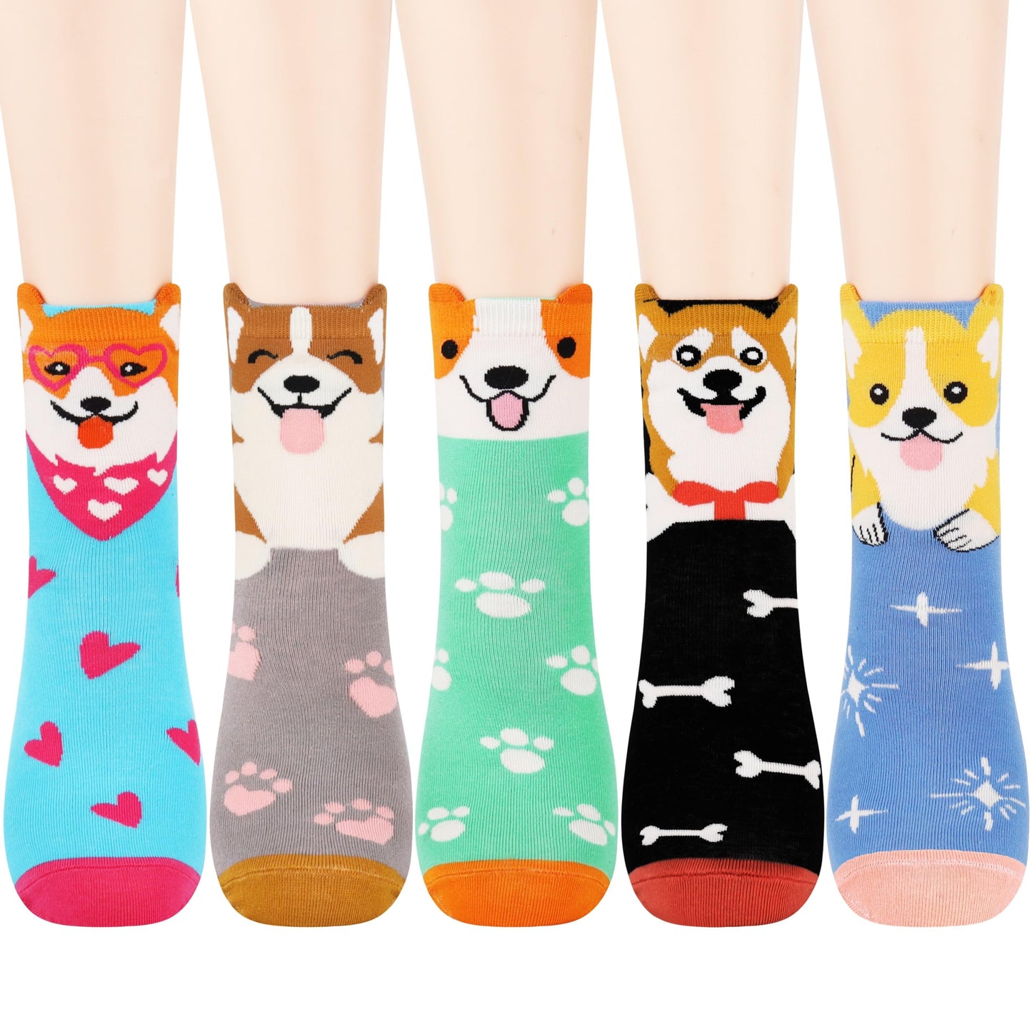 Jeasona Women's Cat Socks Cat Gifts Cute Animal Socks Dog Owl Gifts for Women