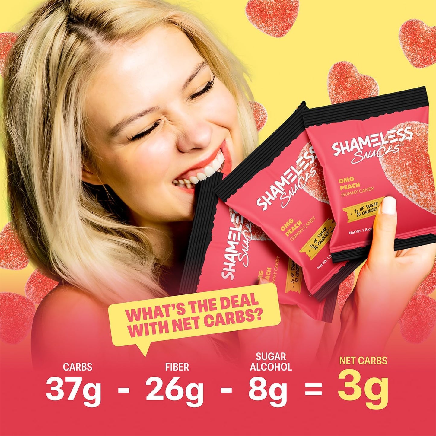 Shameless Snacks - Healthy Low Calorie Snacks, Low Carb Keto Gummies (Gluten Free Candy) - 6 Pack Super Variety Pack