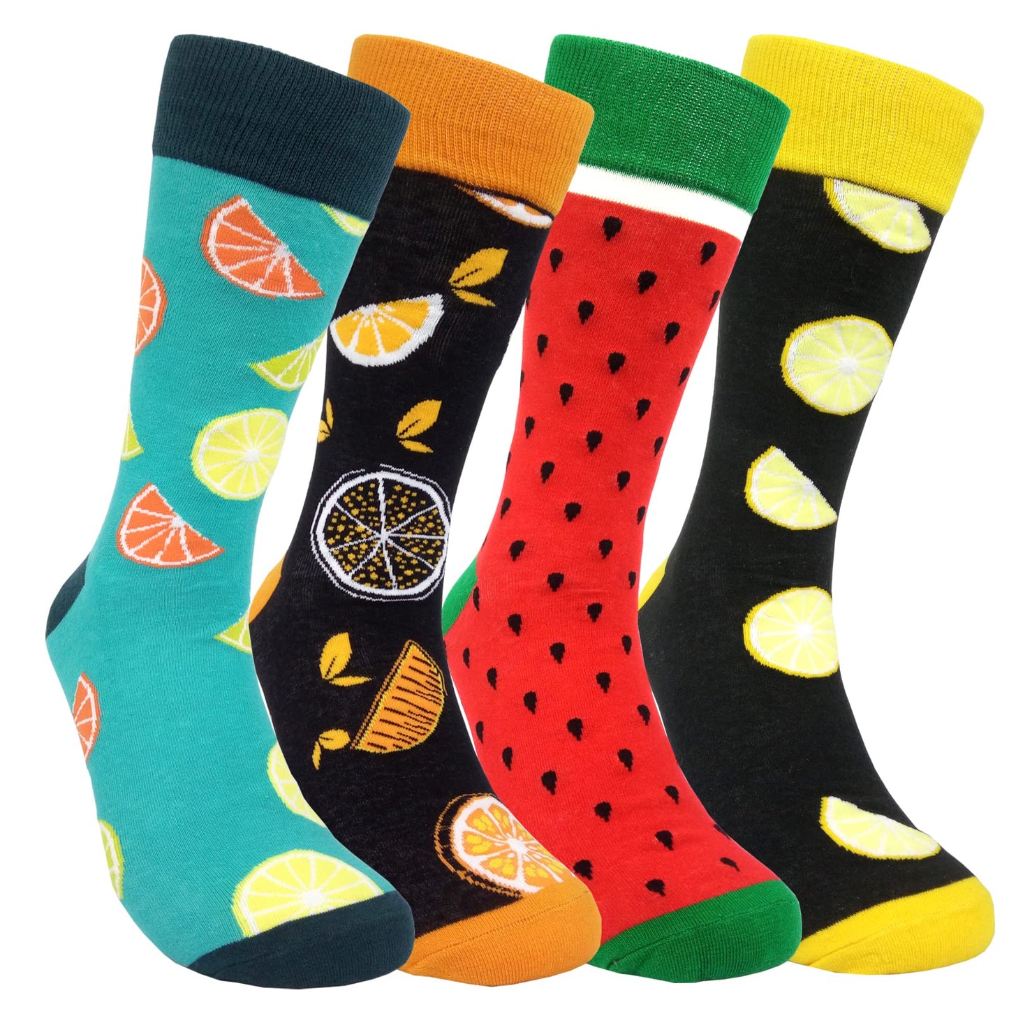 HSELL Mens Fun Patterned Dress Socks Funny Novelty Crazy Design Cotton Socks Gift for Men