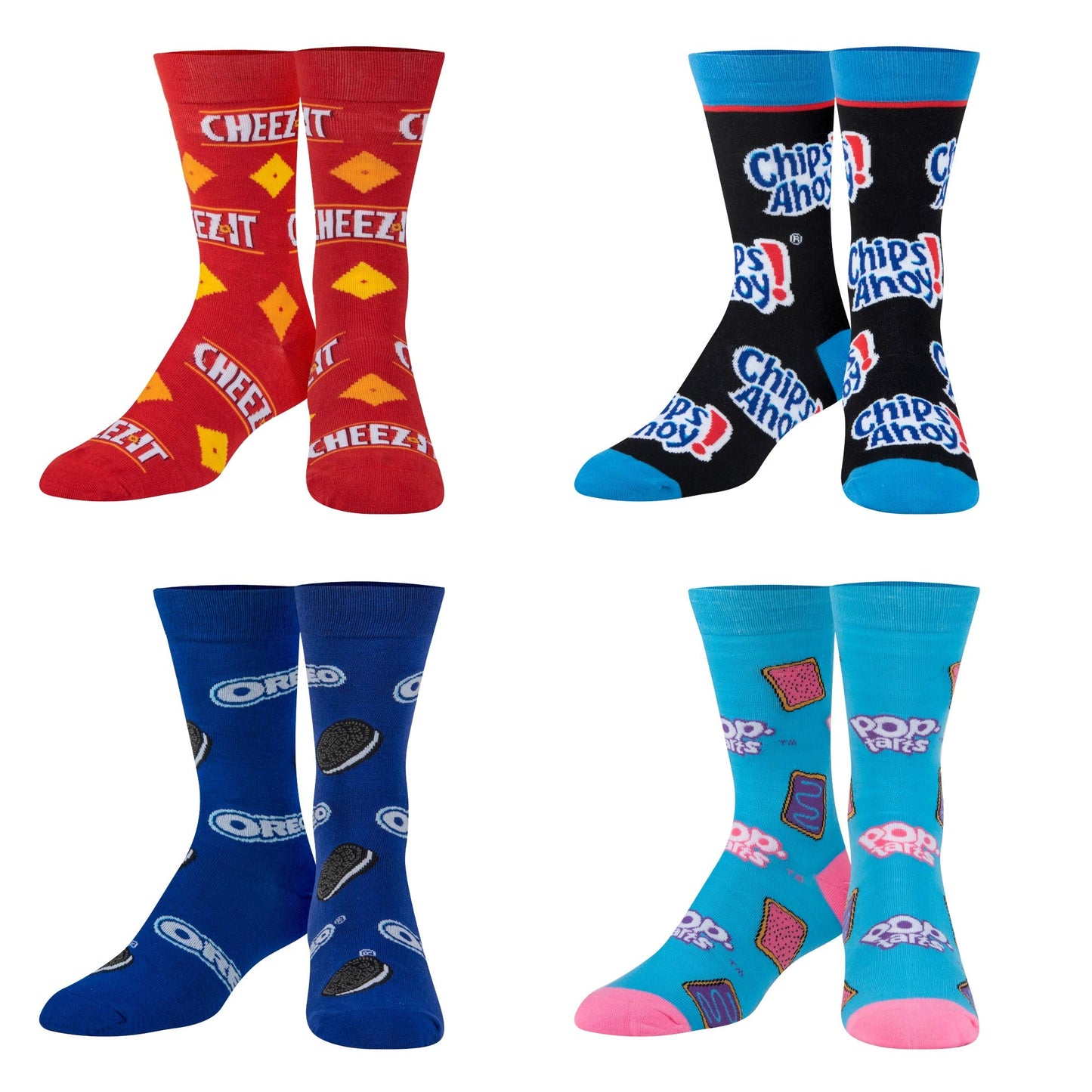 Crazy Socks, Snack & Junk Food Themes, Fun Silly Novelty Crew, Large, Fun 8 Pack