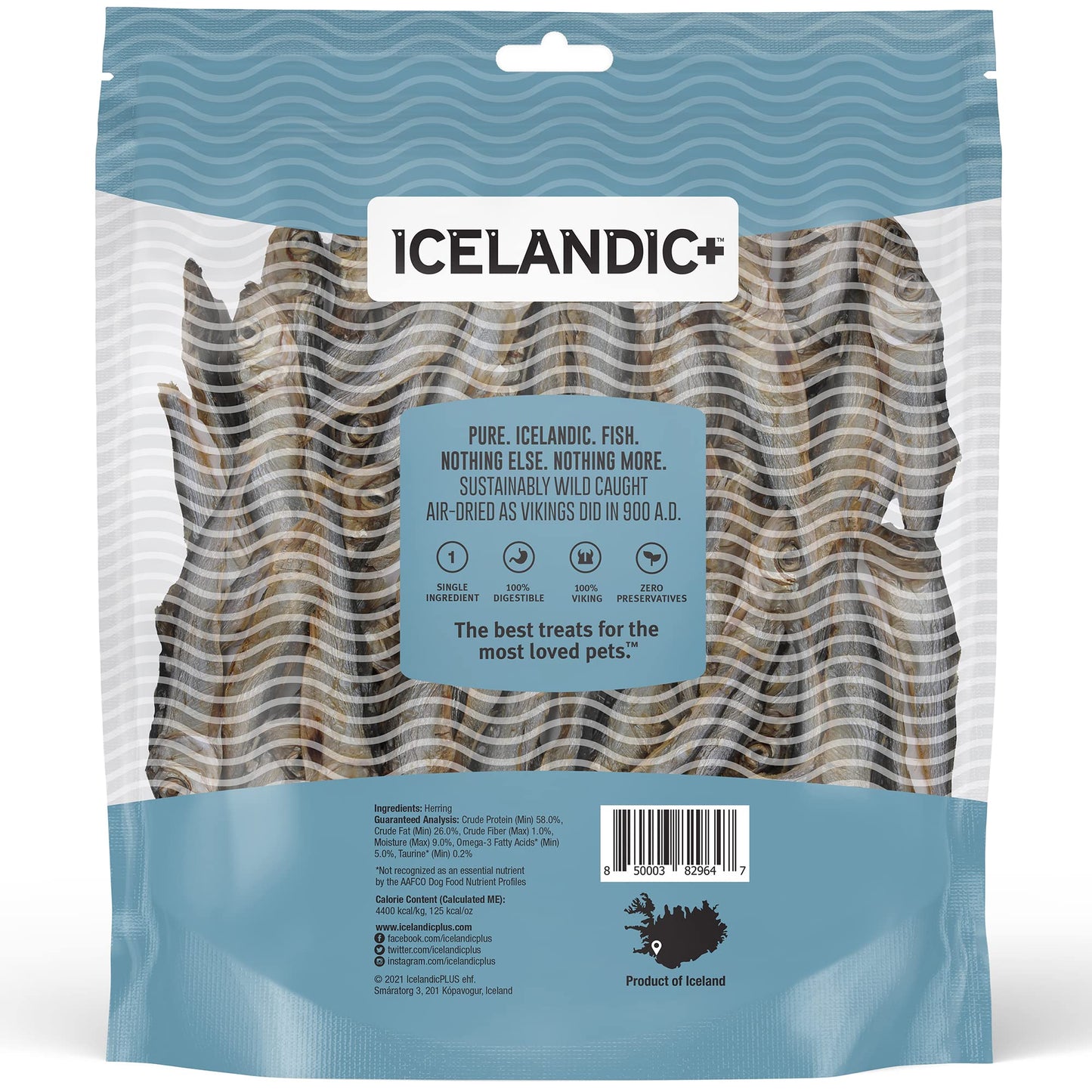 Icelandic+ Herring Whole Fish Dog Treat 3-oz Bag