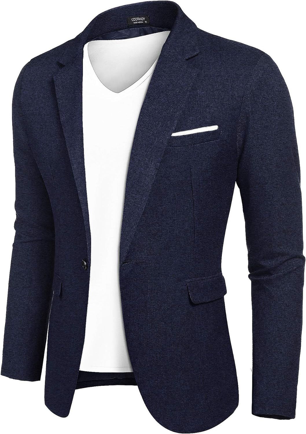 COOFANDY Men's Blazer Casual Sport Coats Slim Fit One Button Suit Jacket Lightweight Sports Jacket