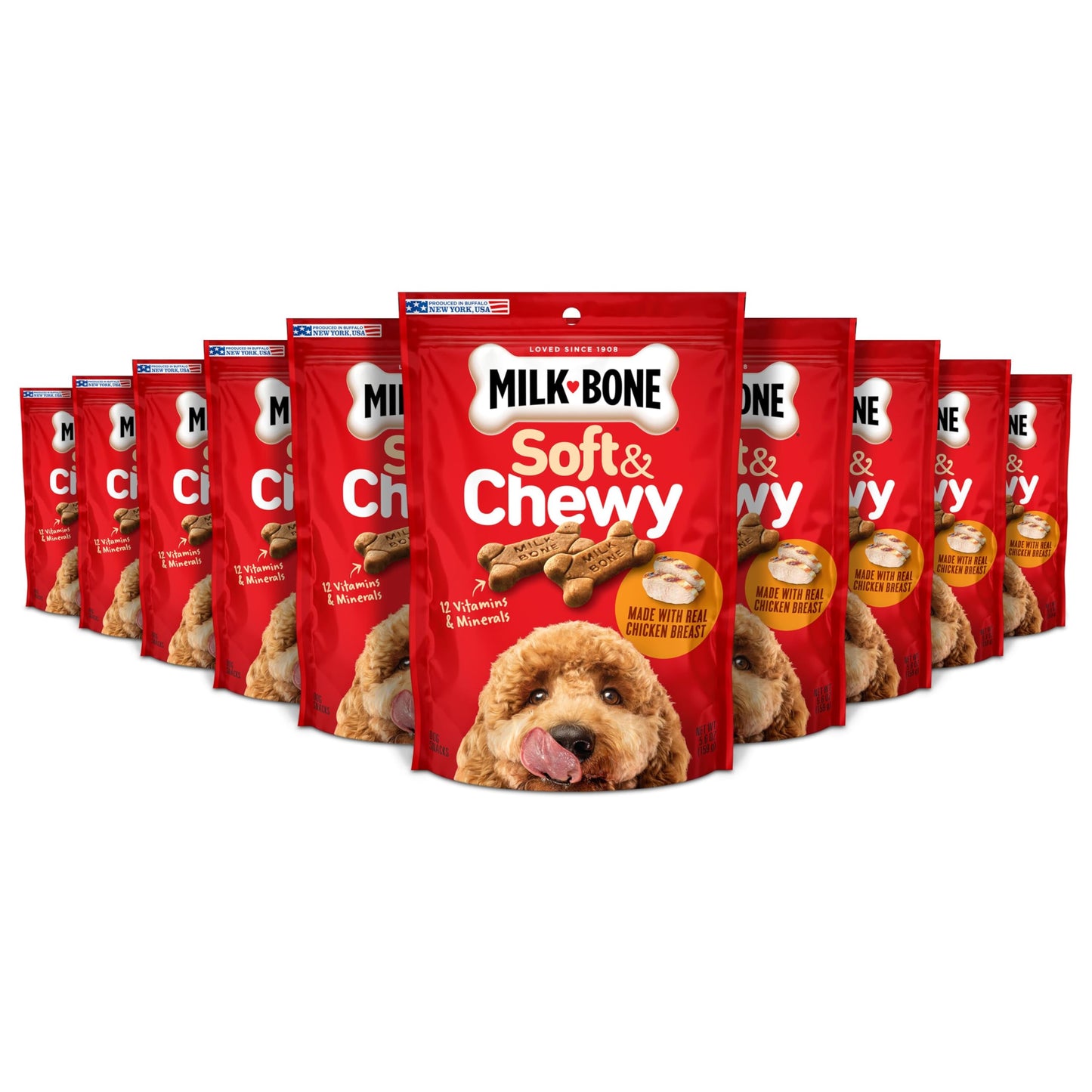 Milk-Bone Soft & Chewy Dog Treats, Beef & Filet Mignon Recipe, 25 Ounce