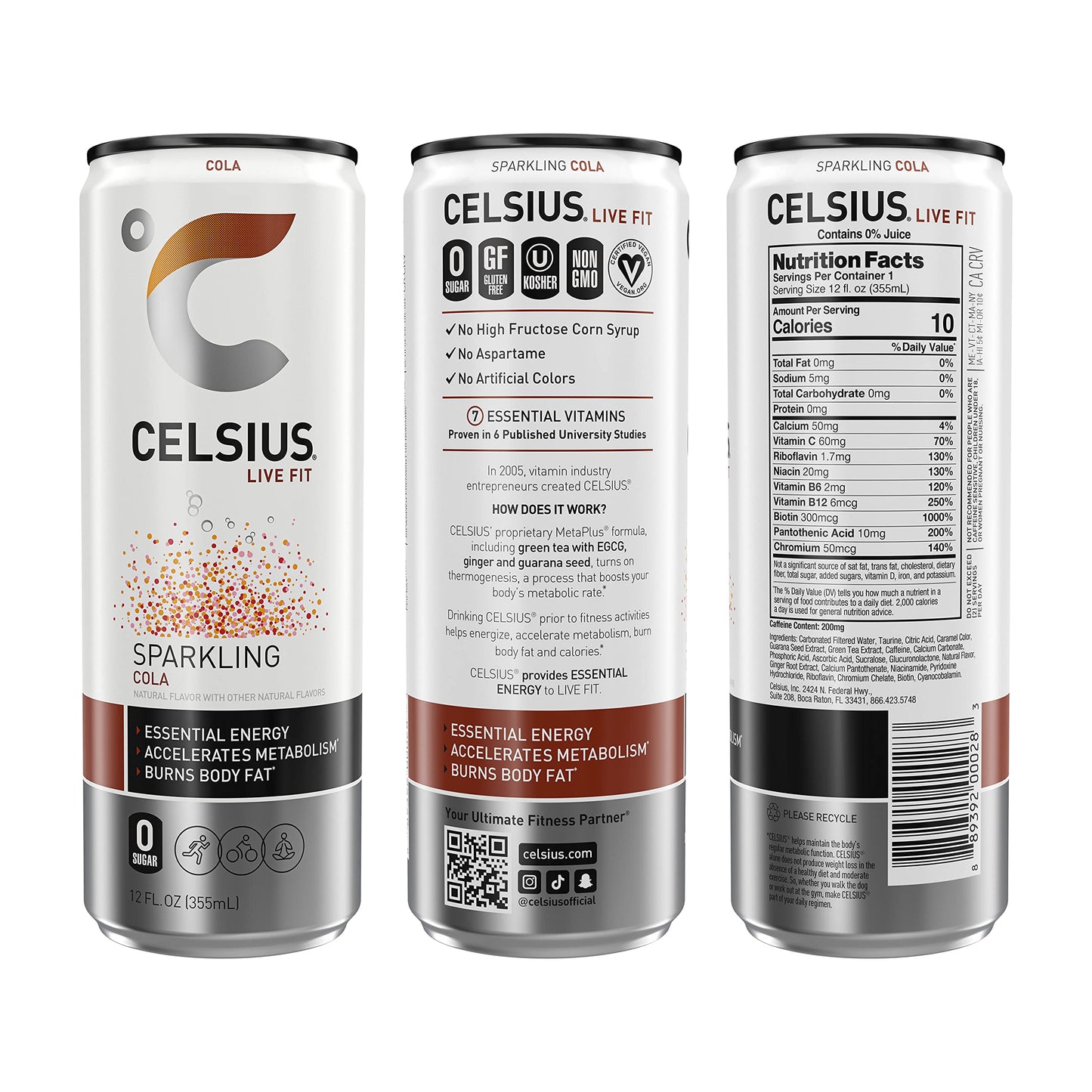 CELSIUS Assorted Flavors Official Variety Pack, Functional Essential Energy Drinks, 12 Fl Oz (Pack of 12)